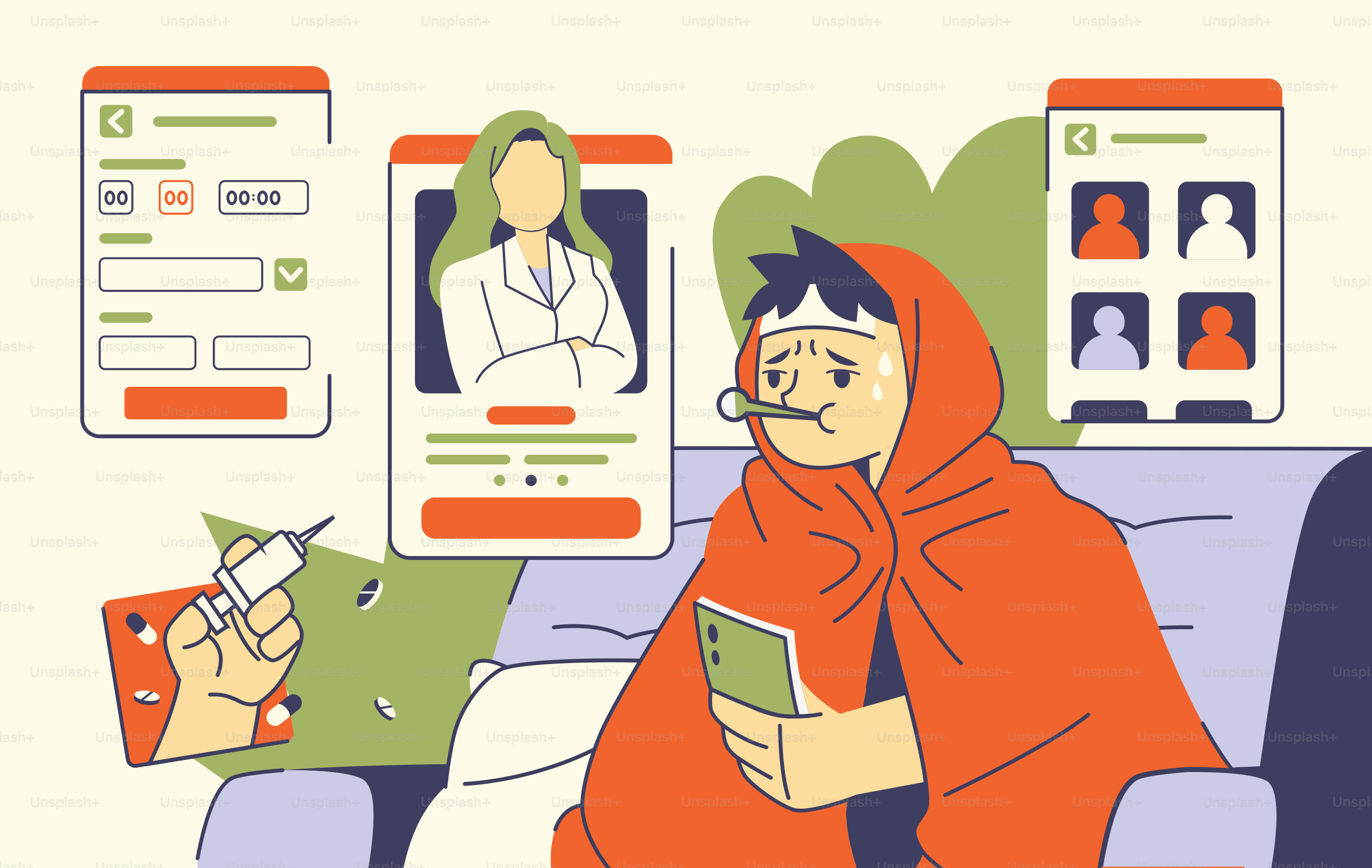 A person sitting on a couch with a book