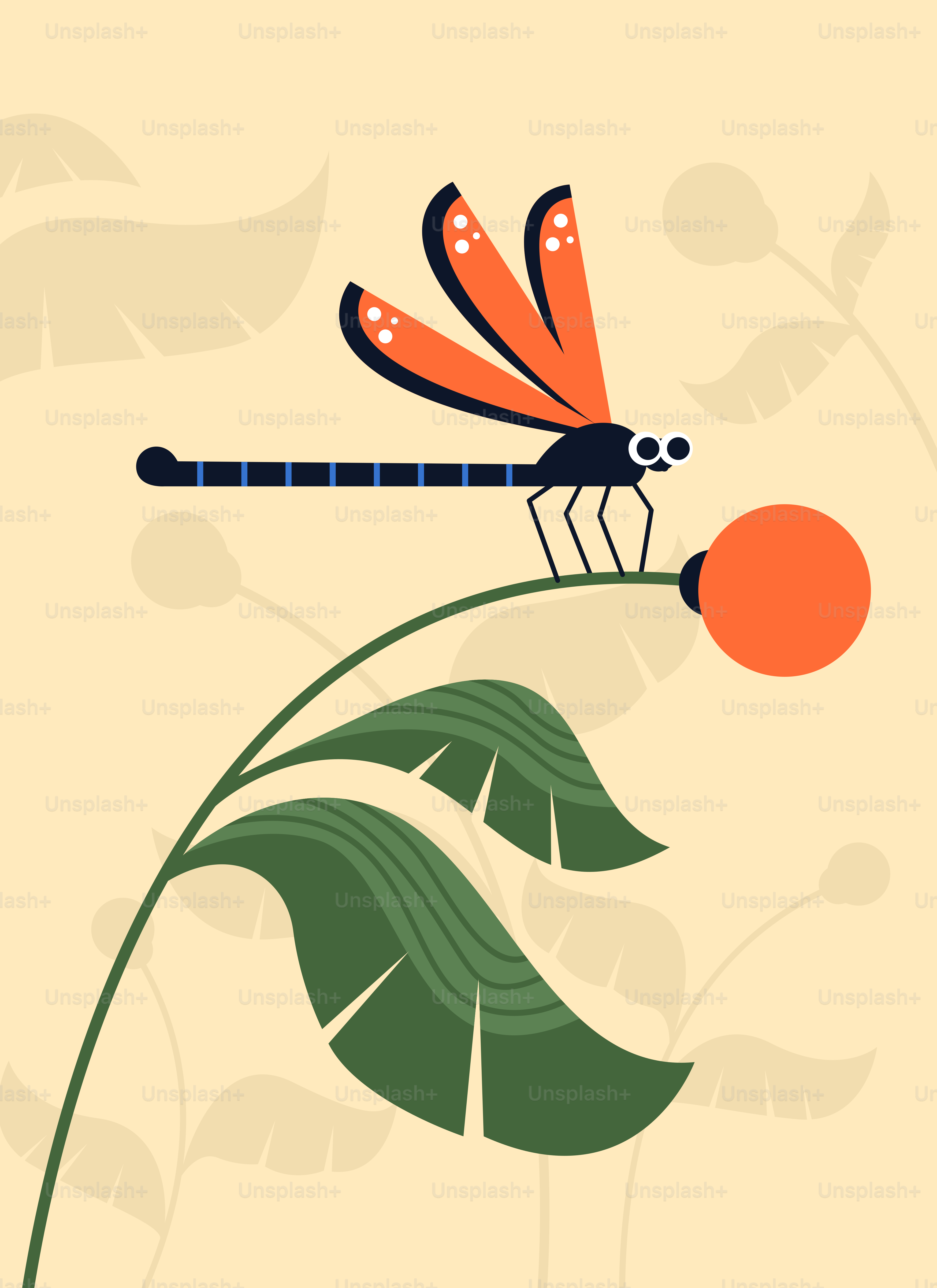 Ein Drache fliegt mit einem Ball über eine Pflanze