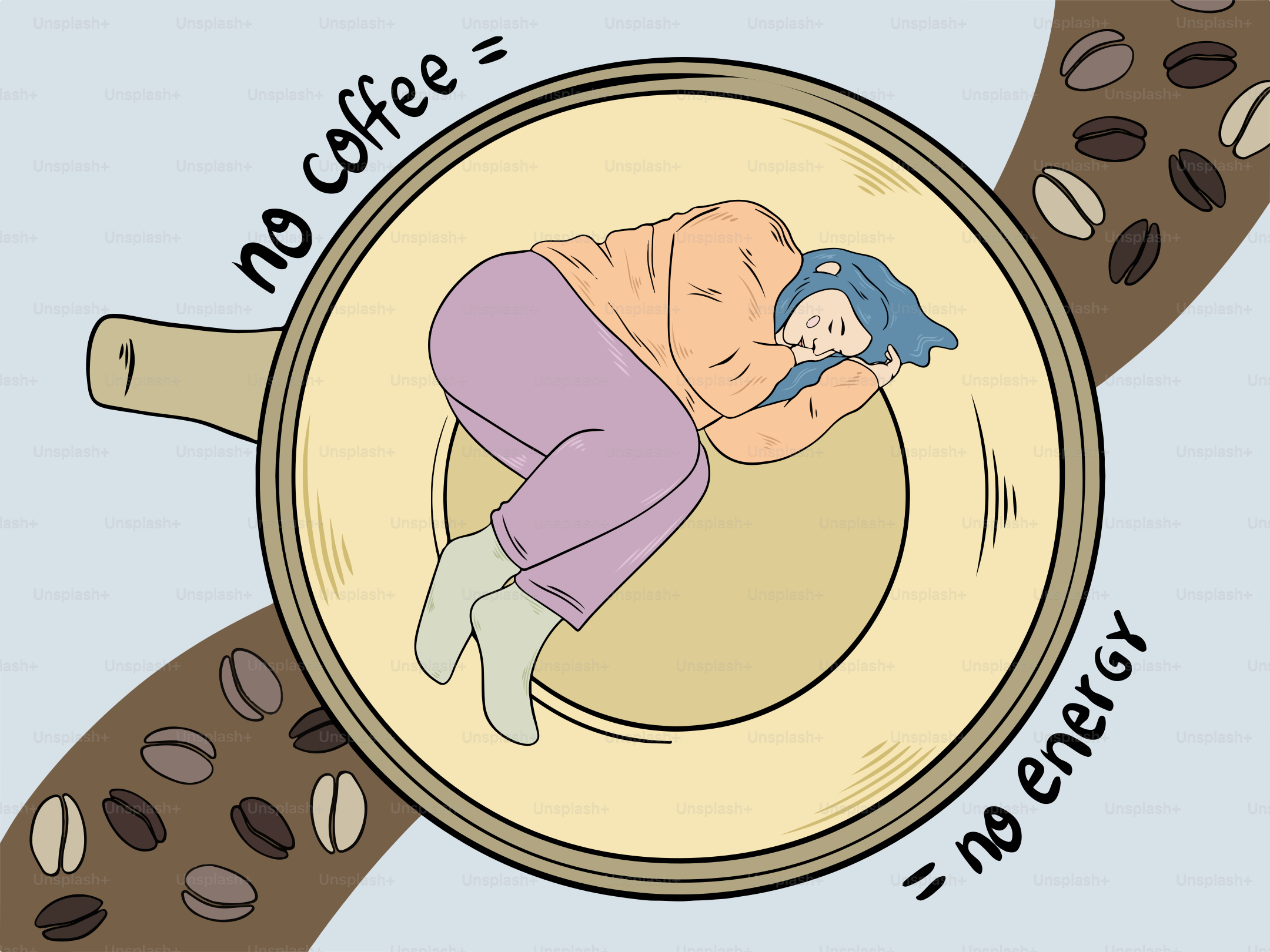 A cartoon of a man sleeping on a turtle shell