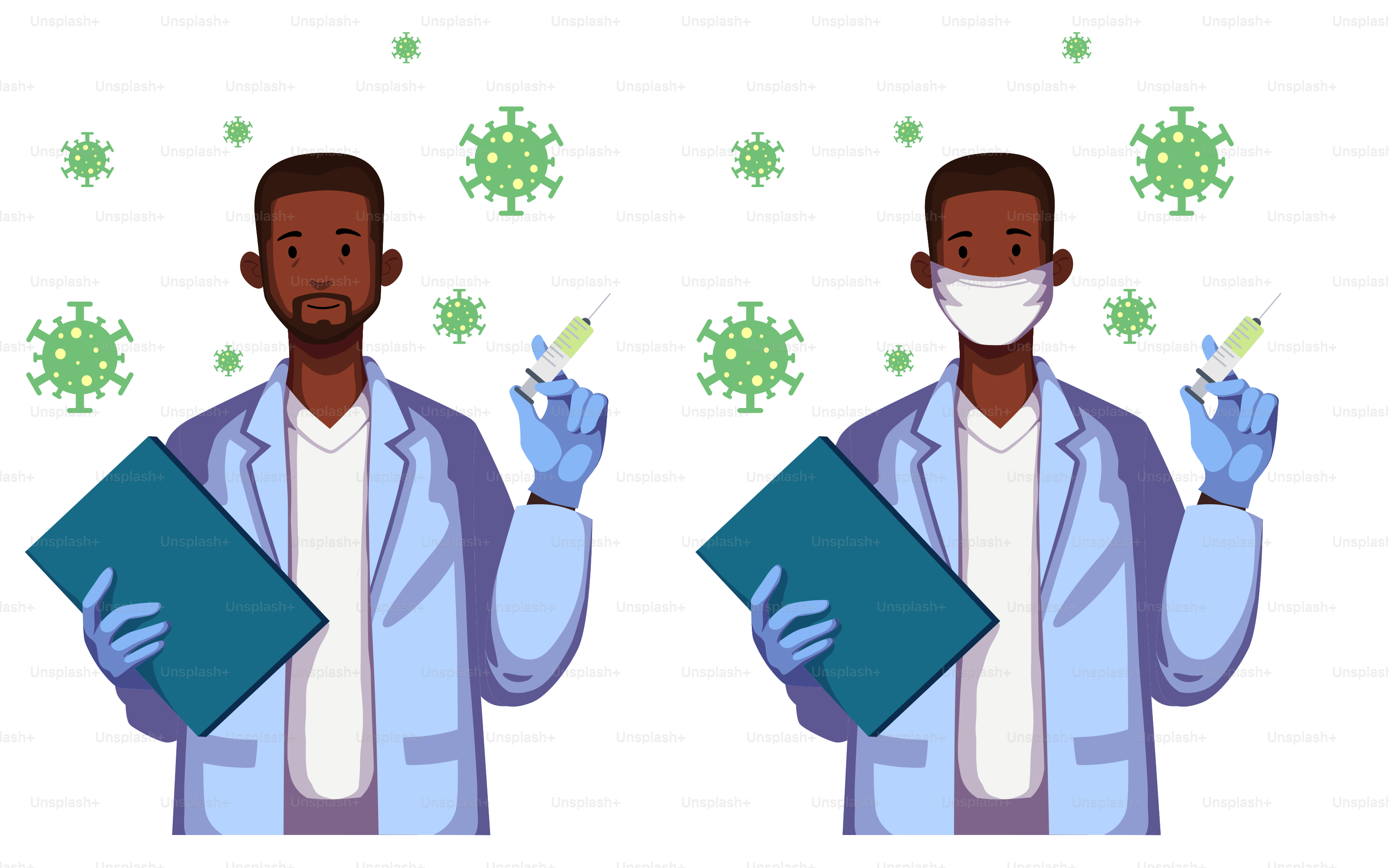 A man wearing a face mask and holding a book