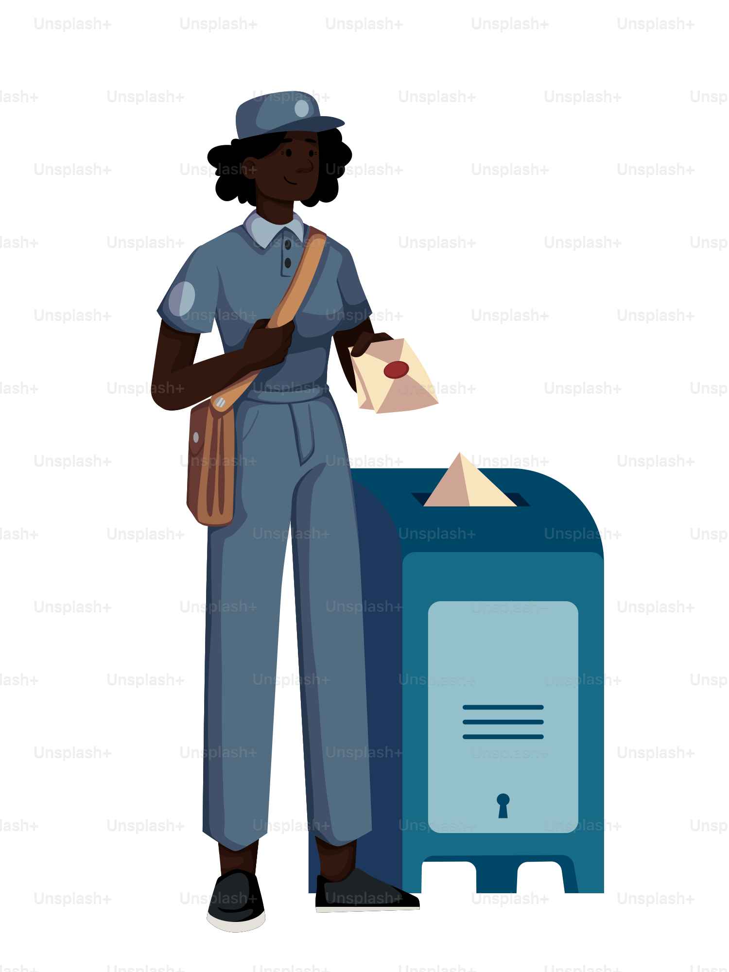 A woman standing next to a trash can