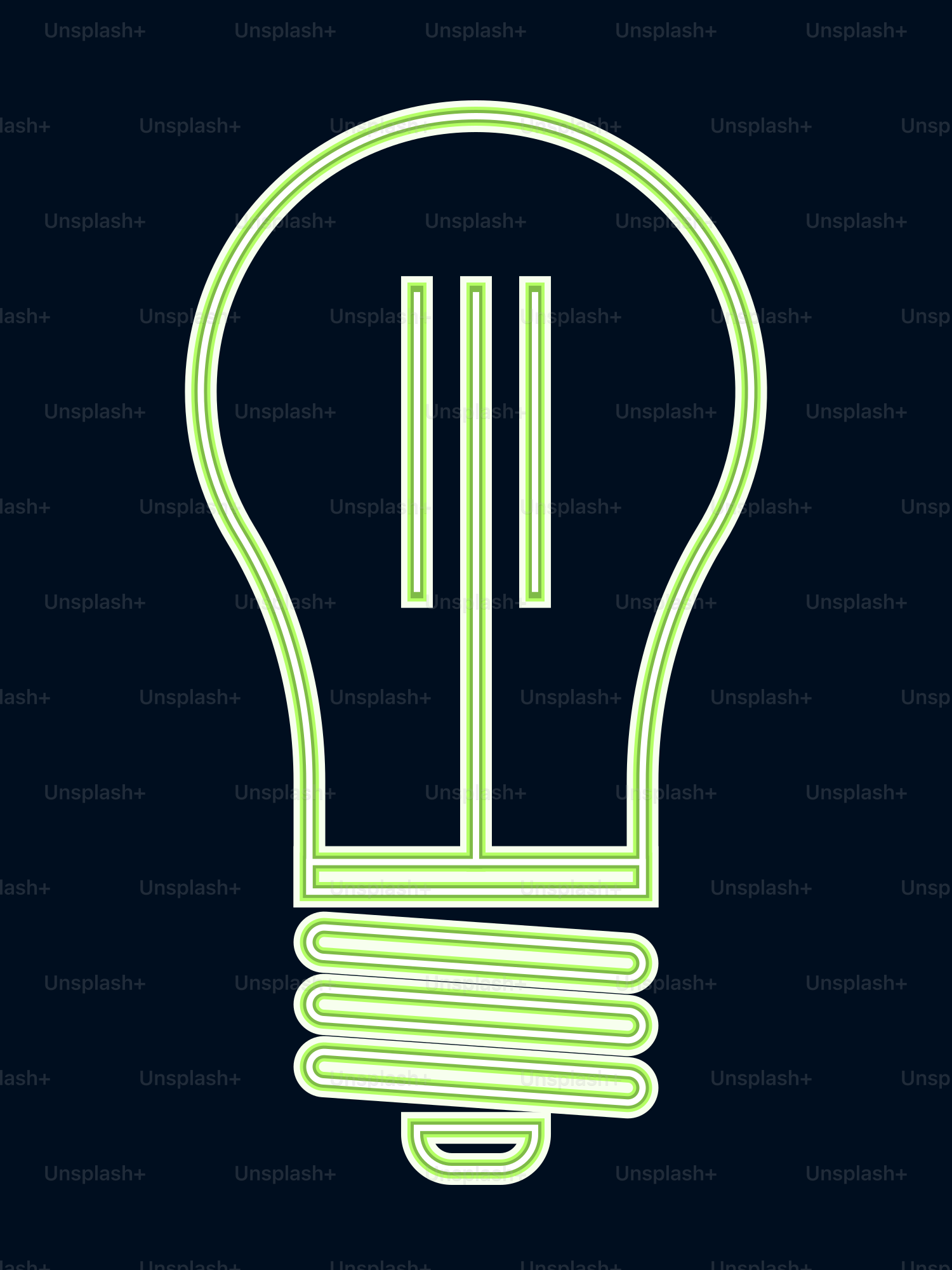 A light bulb with two forks inside of it