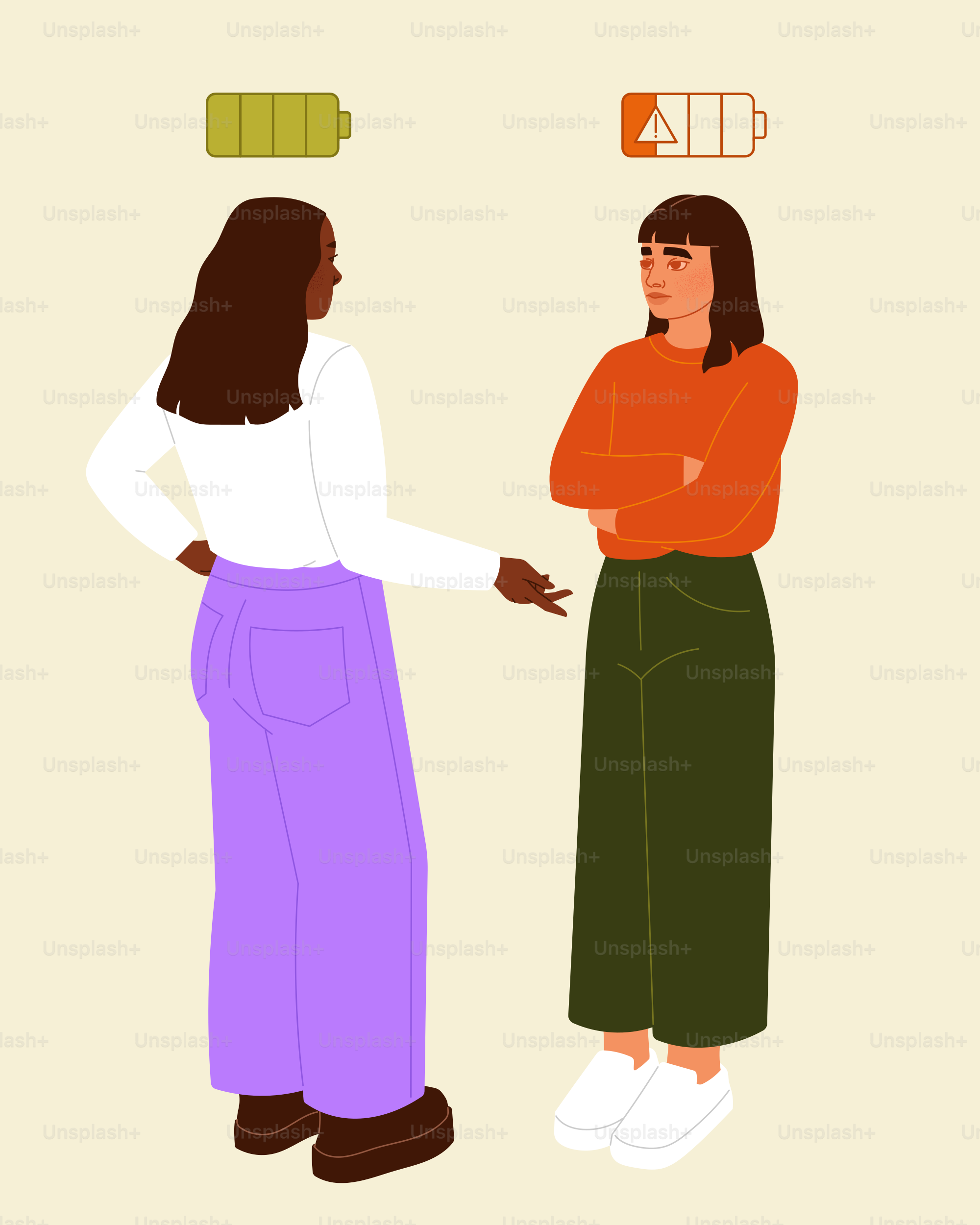 Deux femmes debout côte à côte