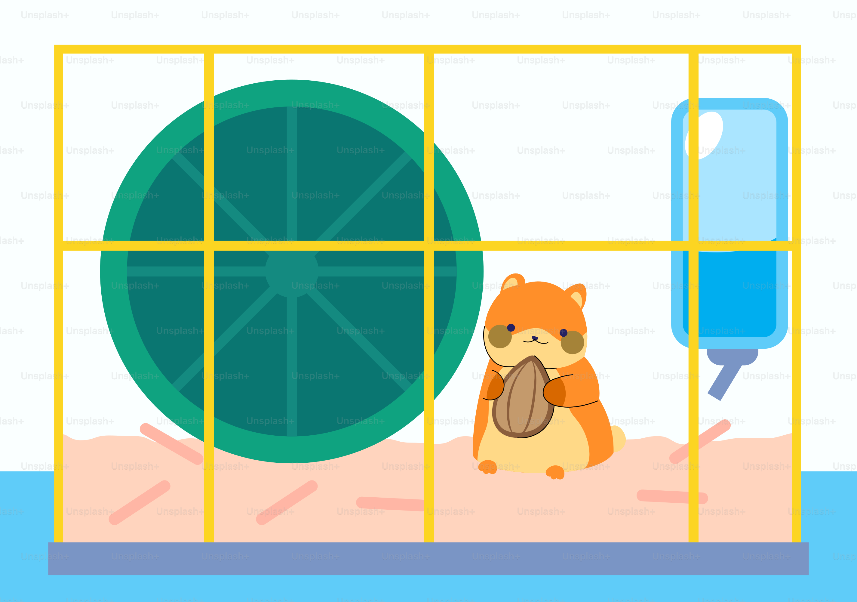 A picture of an animal in a cage