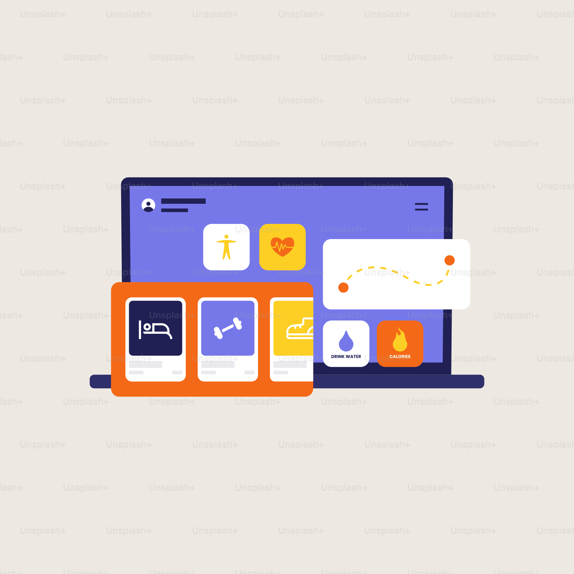 A laptop computer with icons on the screen