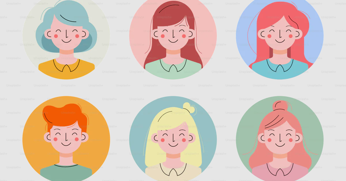 Un Gruppo Di Persone Con Diverse Espressioni Facciali Vettoriale un-gruppo-di-persone-con-diverse-espressioni-facciali-vettoriale