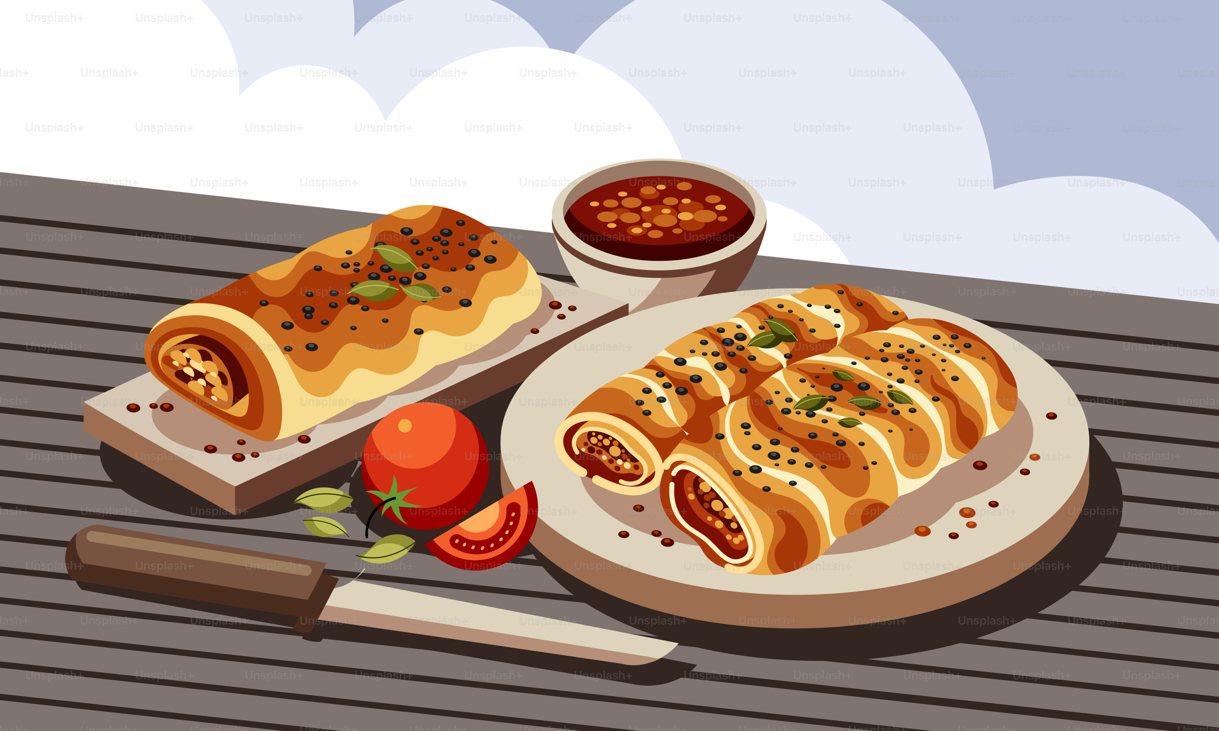 A plate of food sitting on top of a table