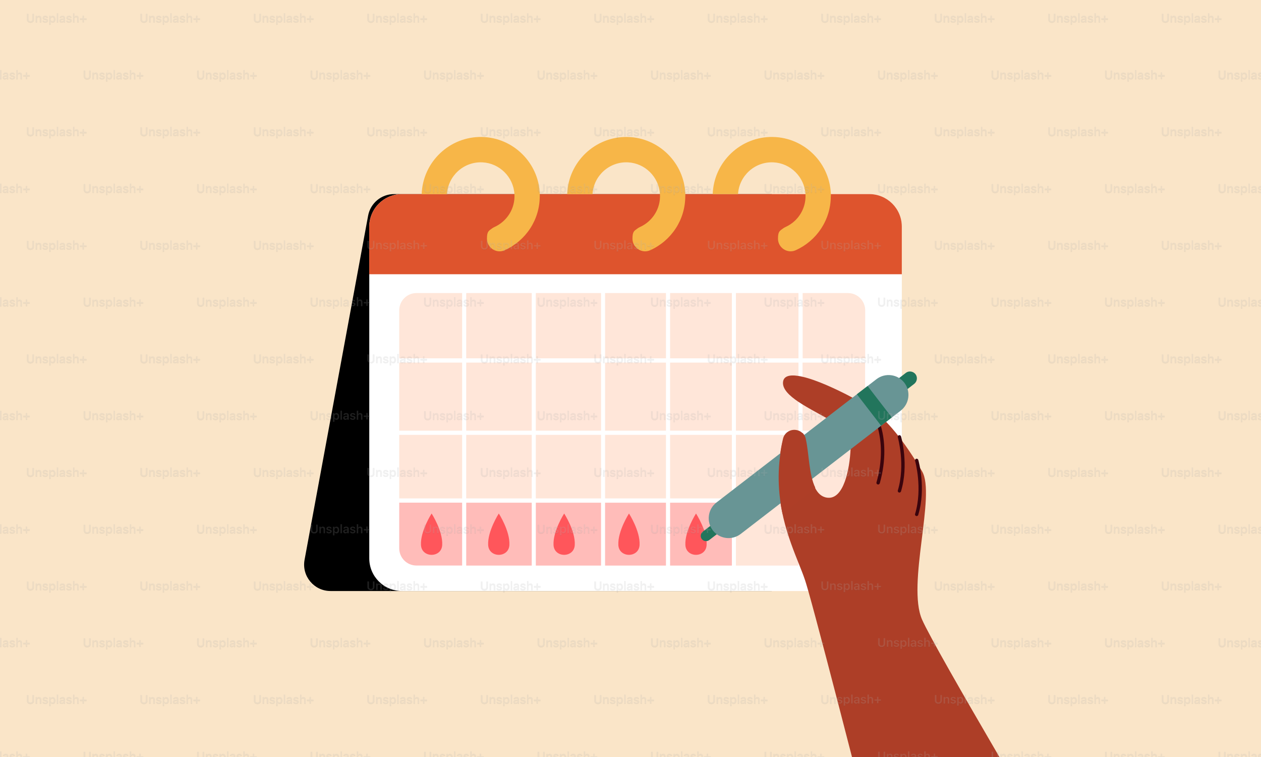 A hand holding a clipboard with a calendar on it