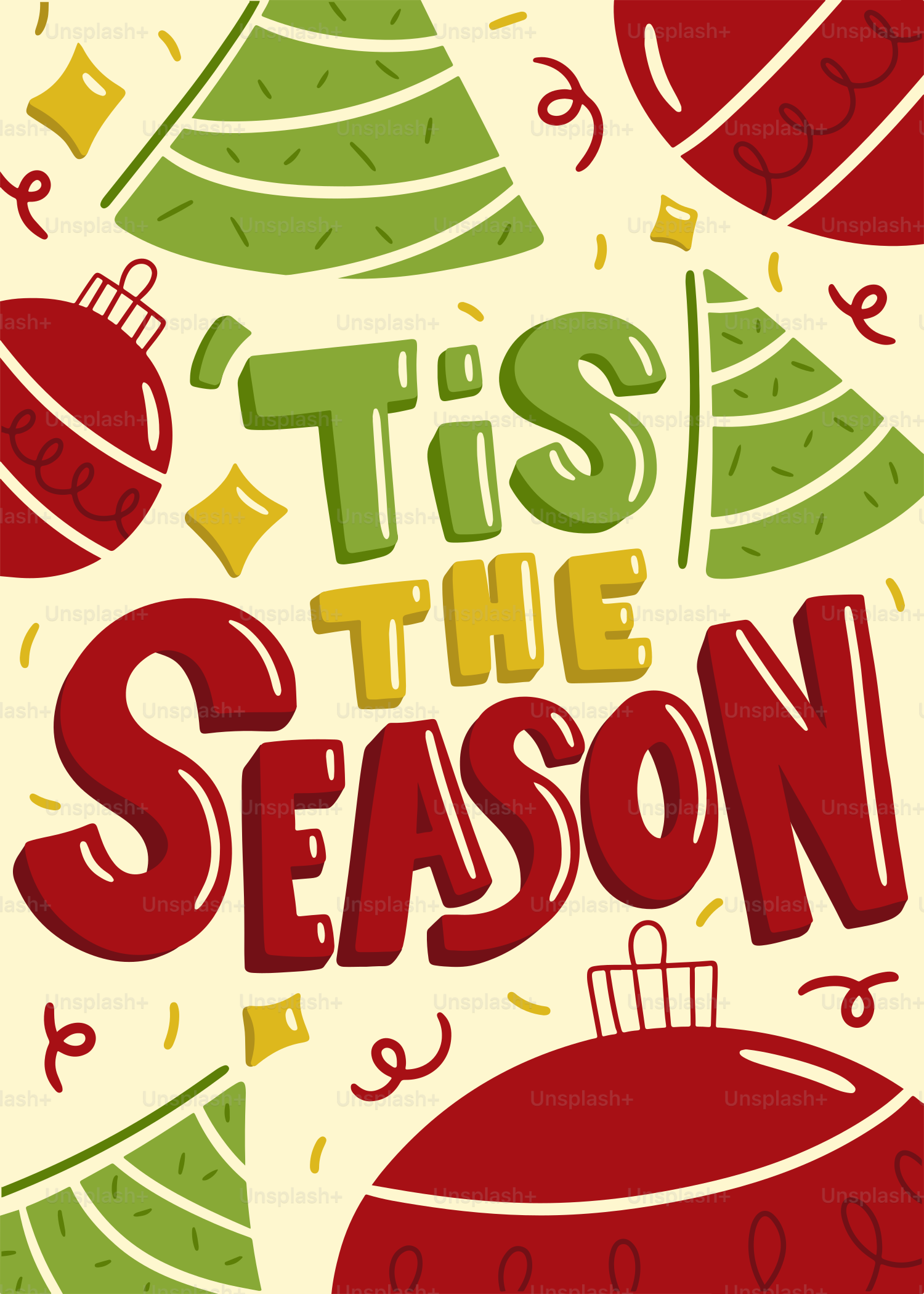 This is the season with christmas ornaments