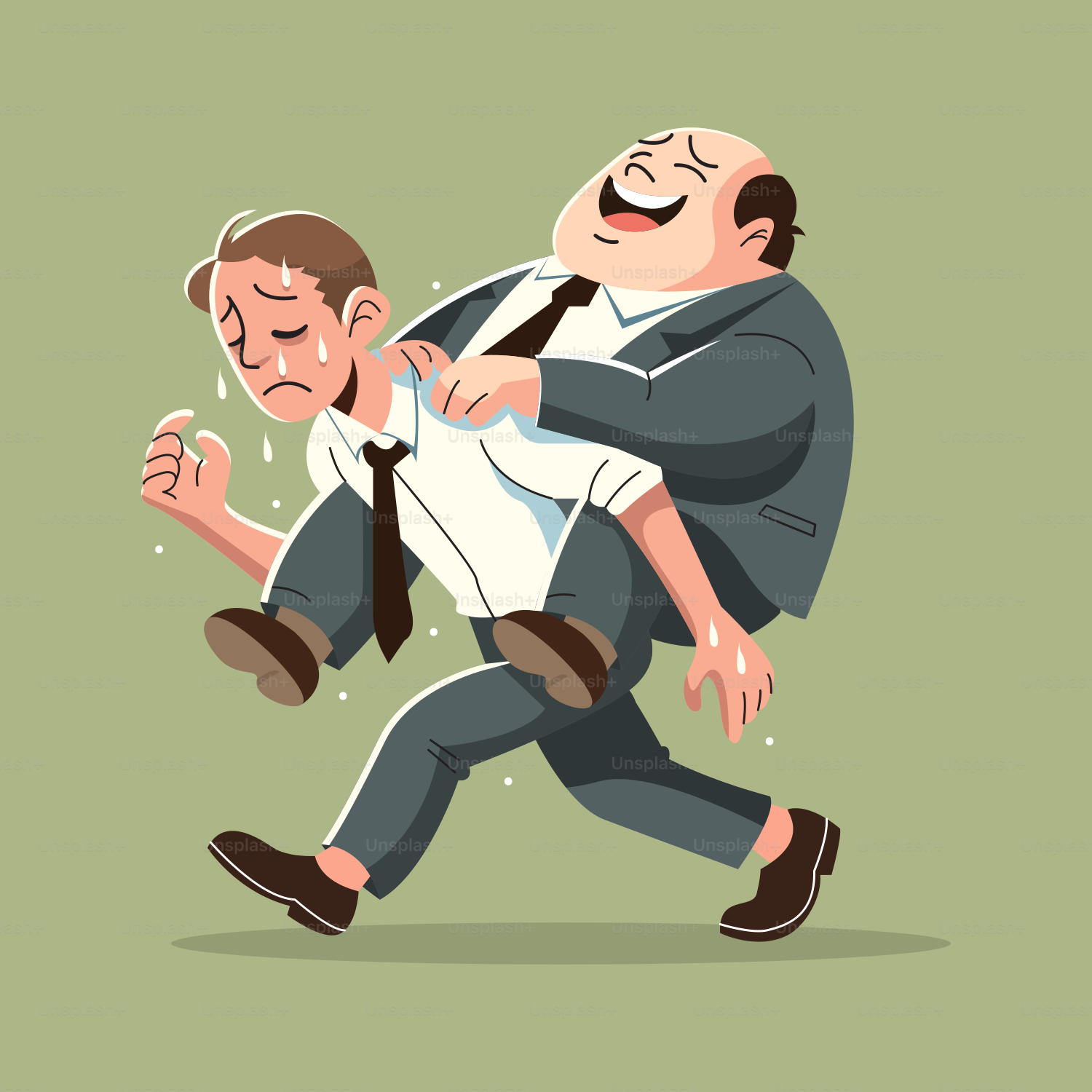 A man is being carried by another man