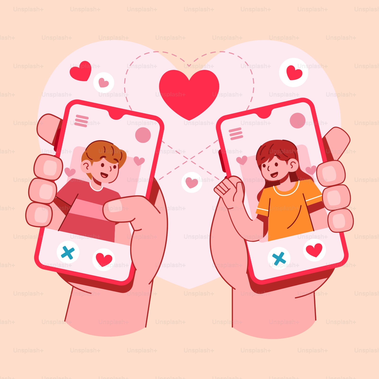 A couple of people holding up smart phones