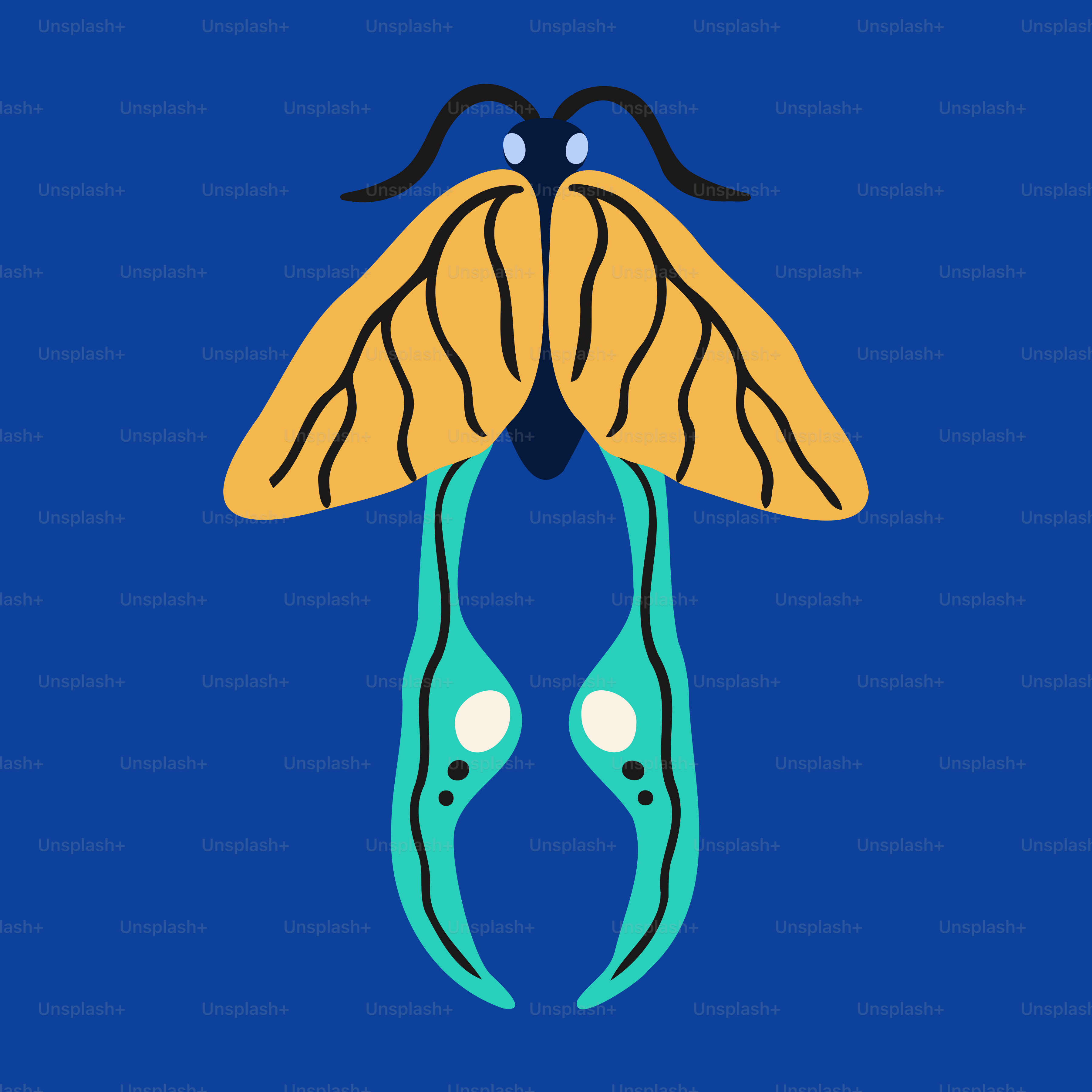 Ein Bild einer Schere auf blauem Hintergrund