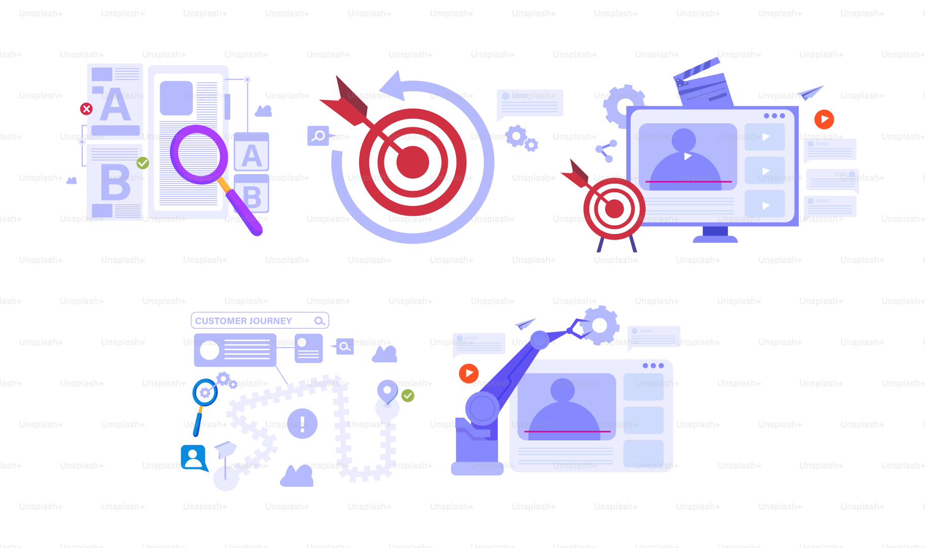 A white background with a bunch of different things on it