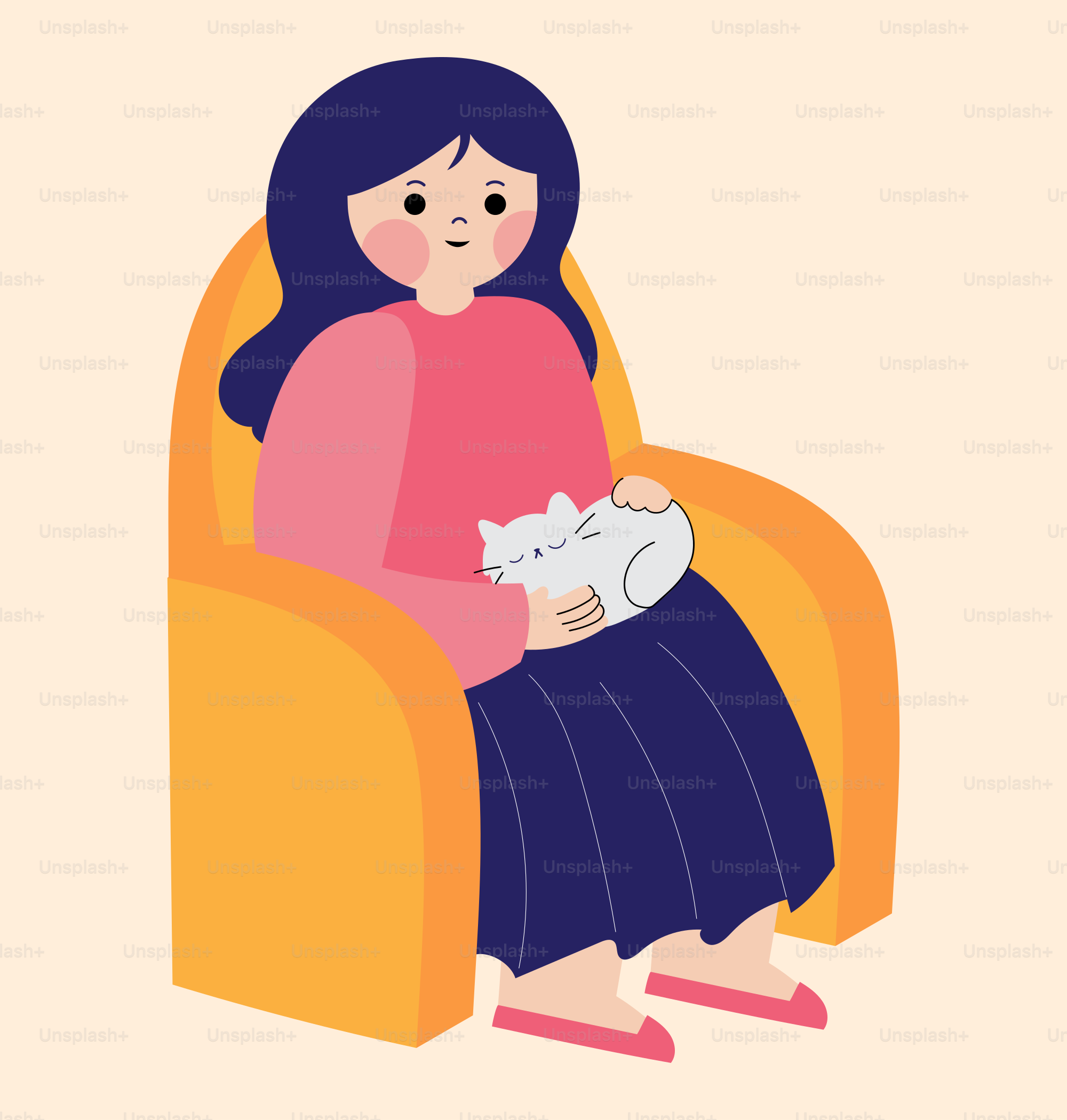 A woman sitting in a chair holding a cat