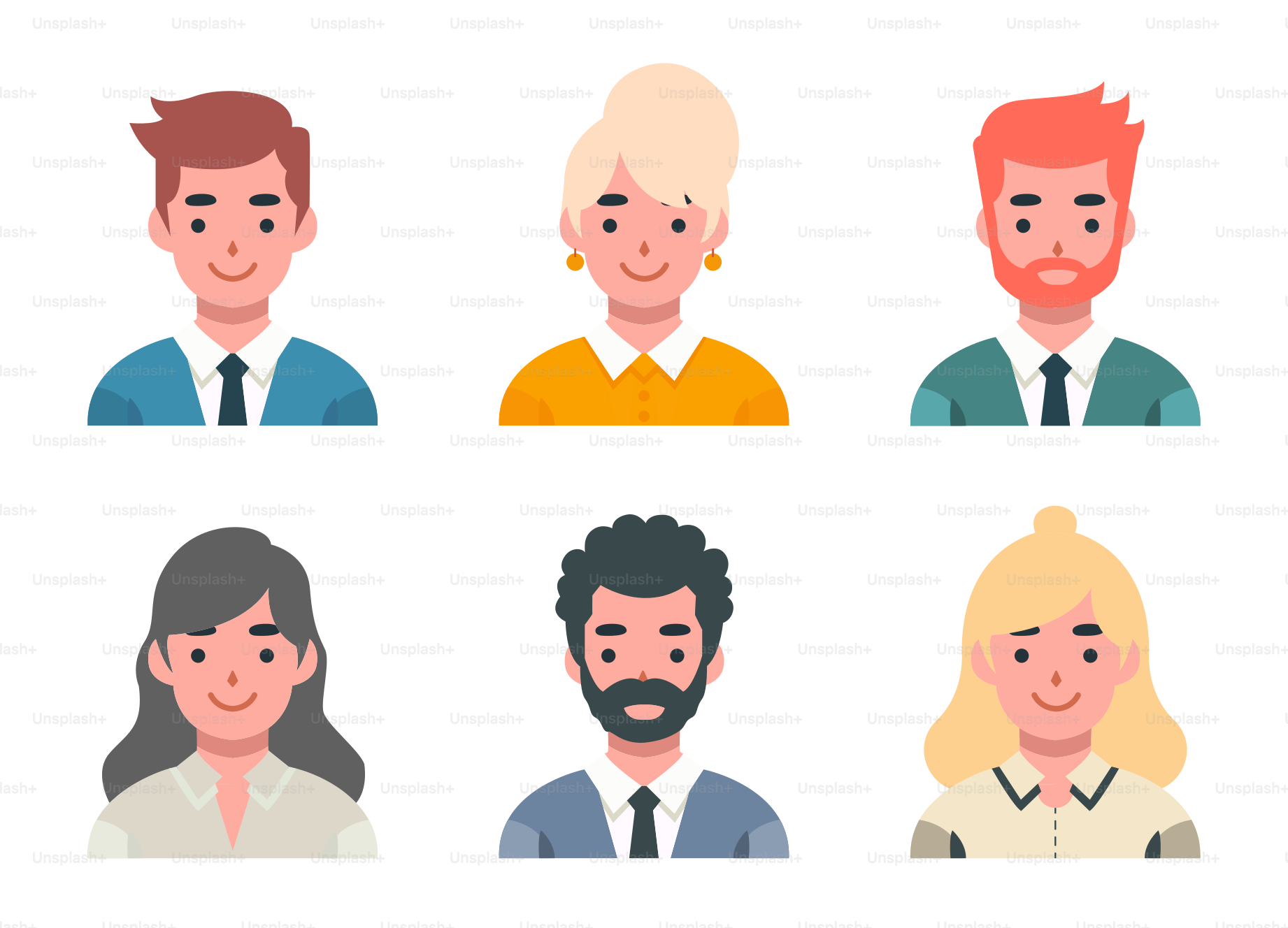 A group of people with different facial expressions