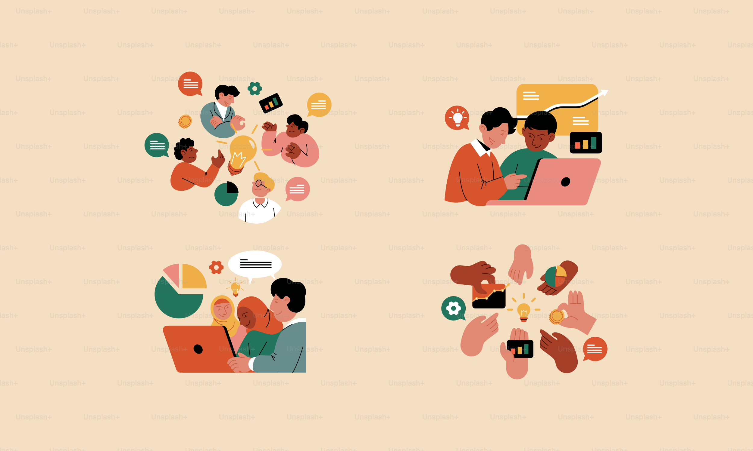 Eine Gruppe von Menschen, die um einen Tisch saßen