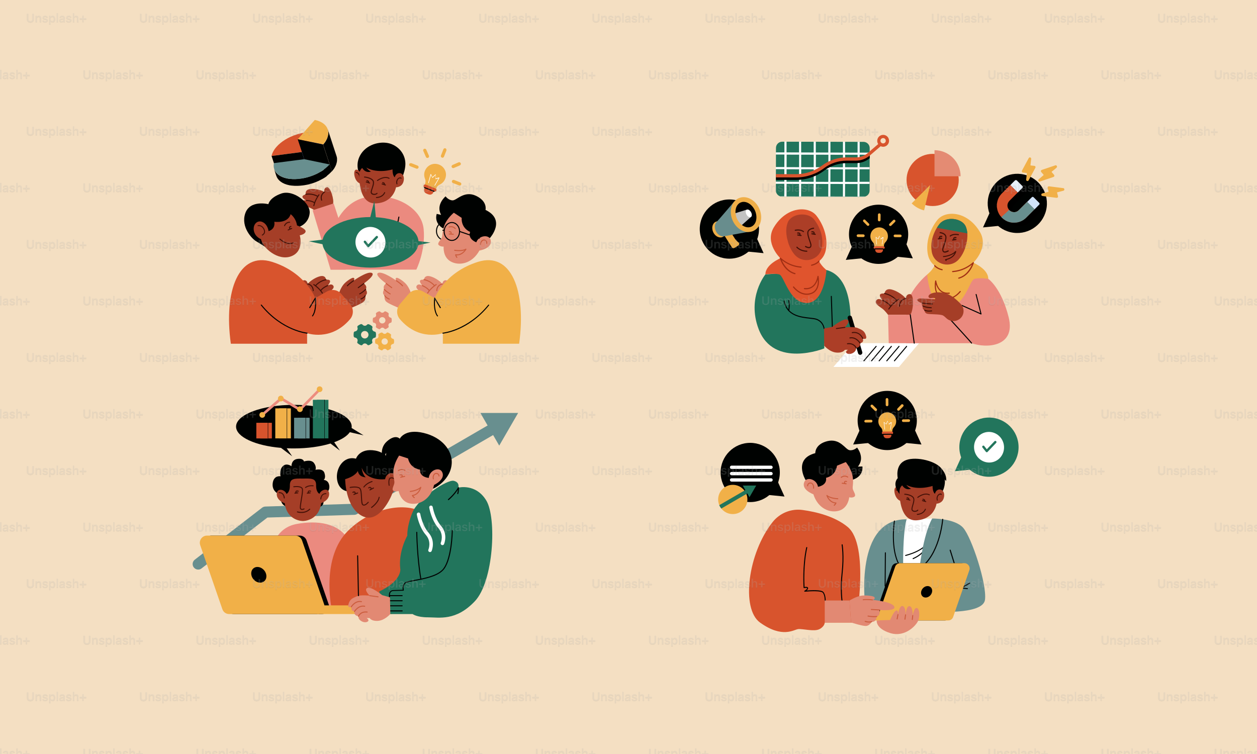 Eine Gruppe von Menschen, die umeinander sitzen