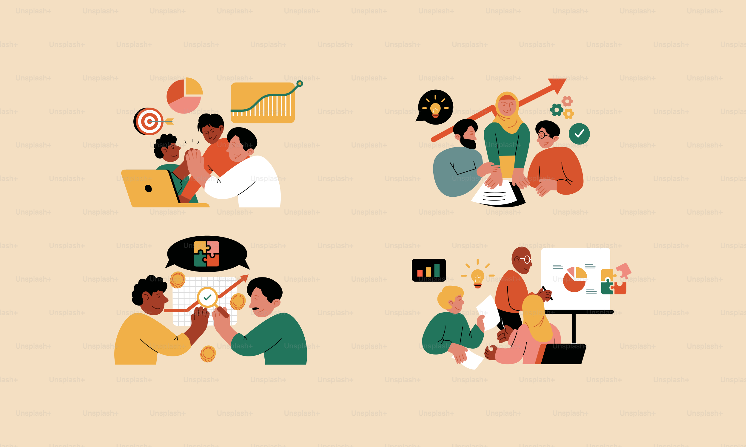 A group of people sitting around each other vector – Illustration Image ...