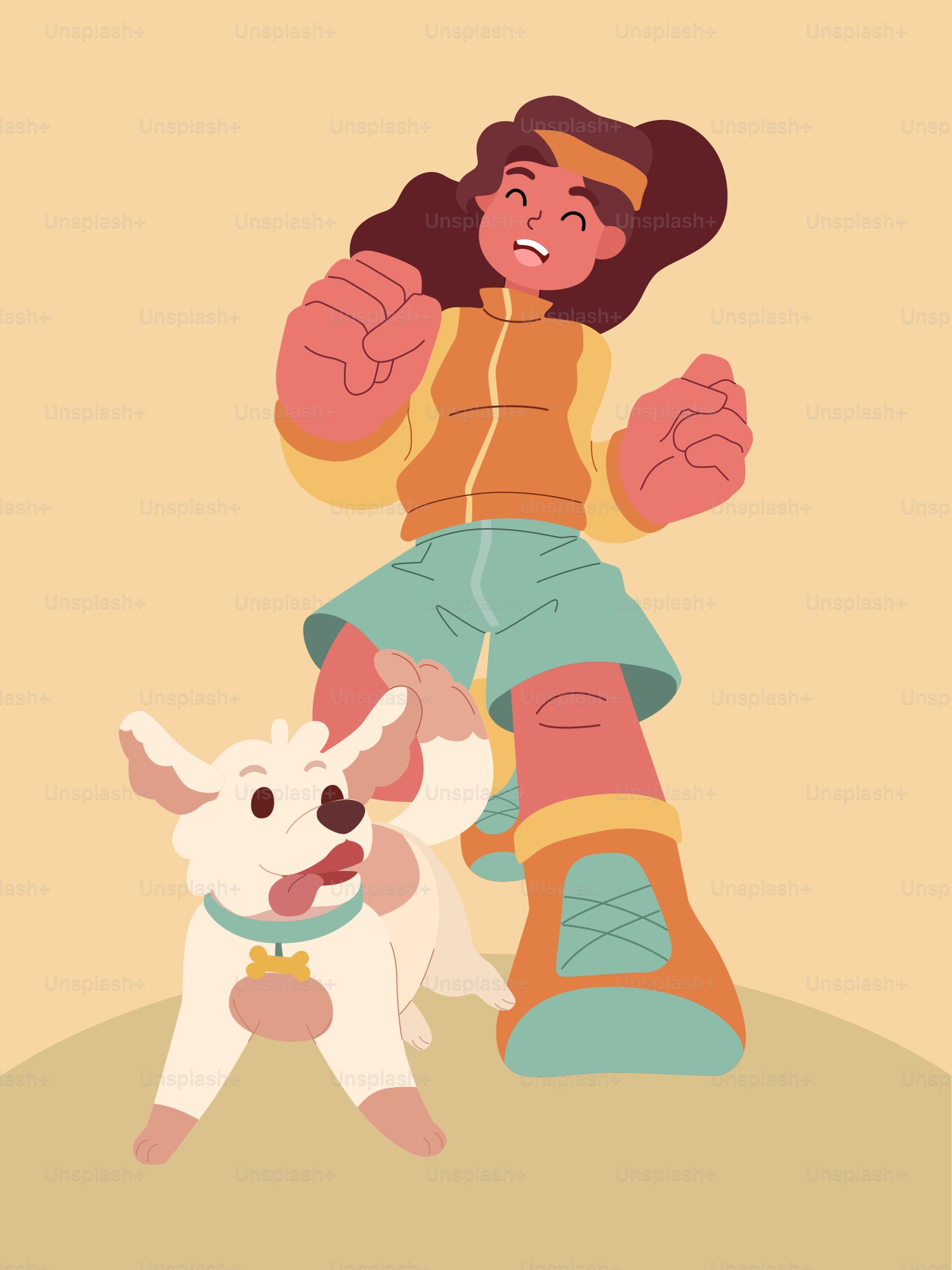 Una mujer sentada encima de un perro blanco vector – Imagen de Animal en  Unsplash, image size:3000x4000