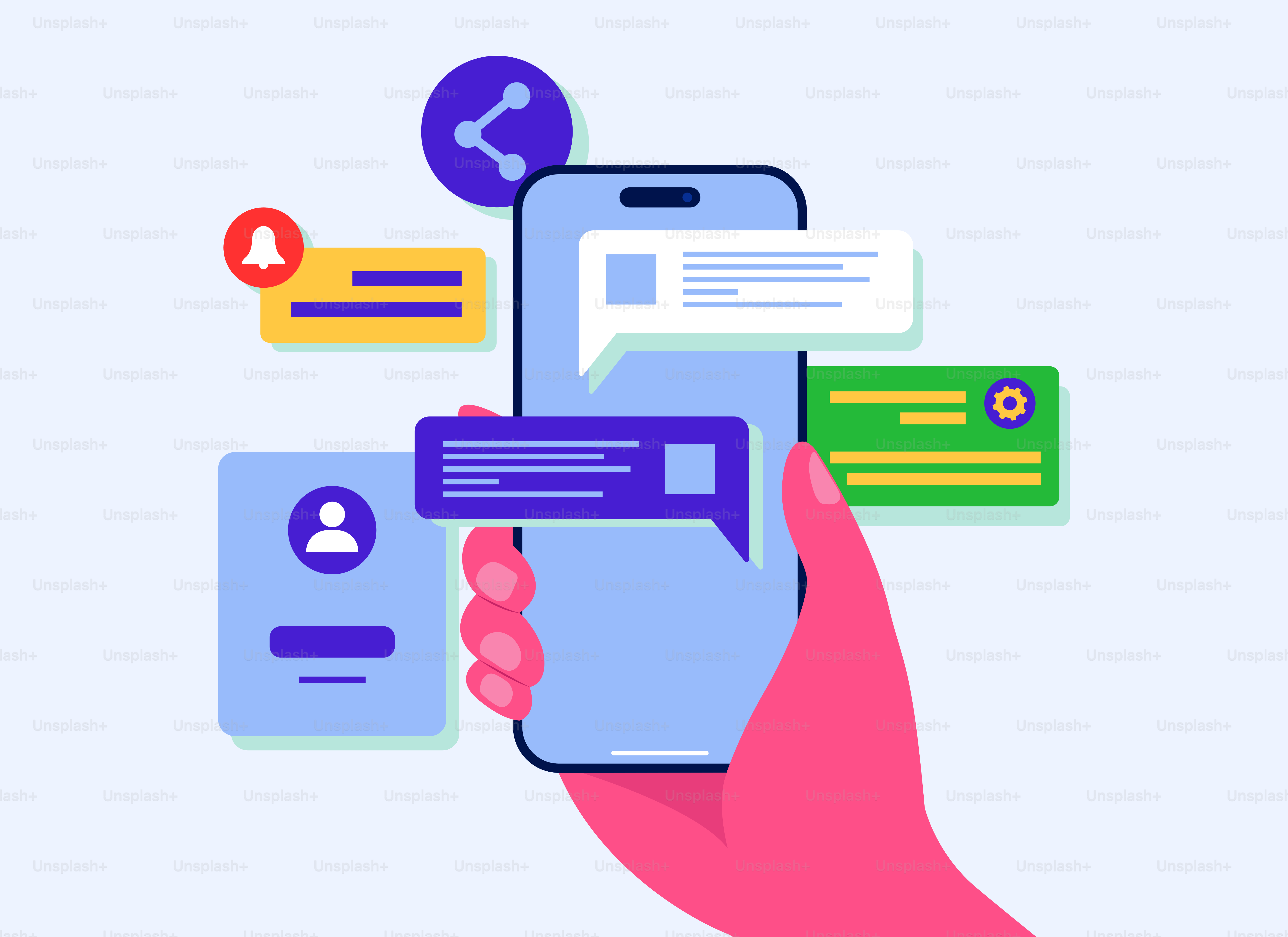 A hand holding a smart phone with a credit card in front of it