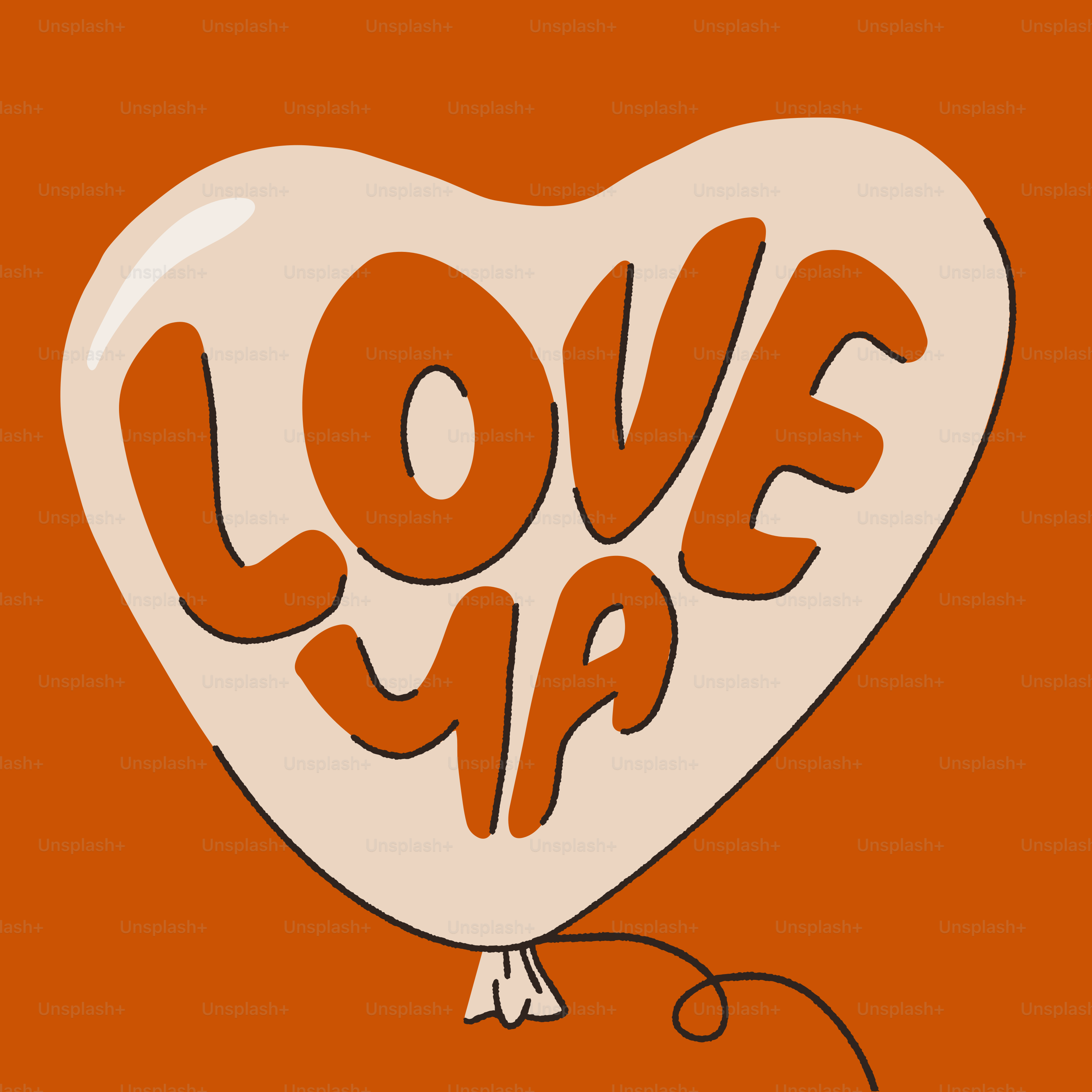 A heart shaped balloon with the word love up written on it