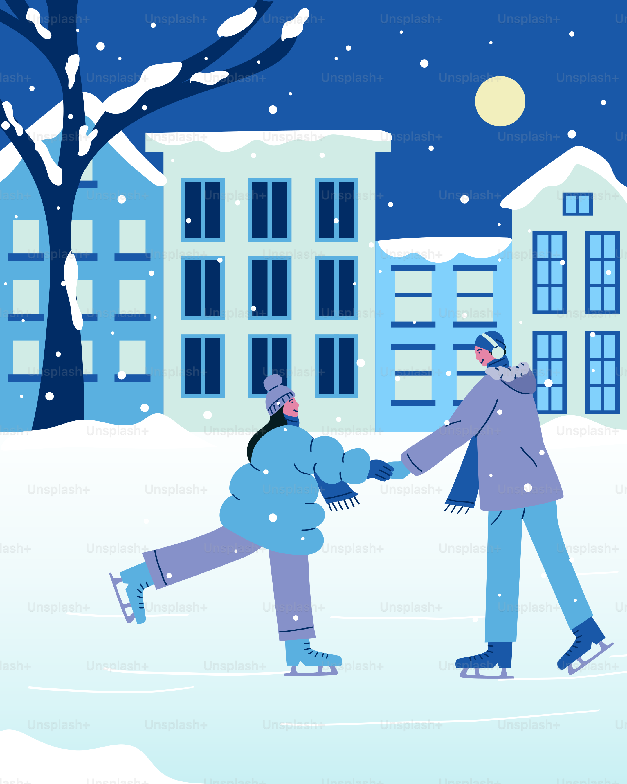 A couple of people that are standing in the snow