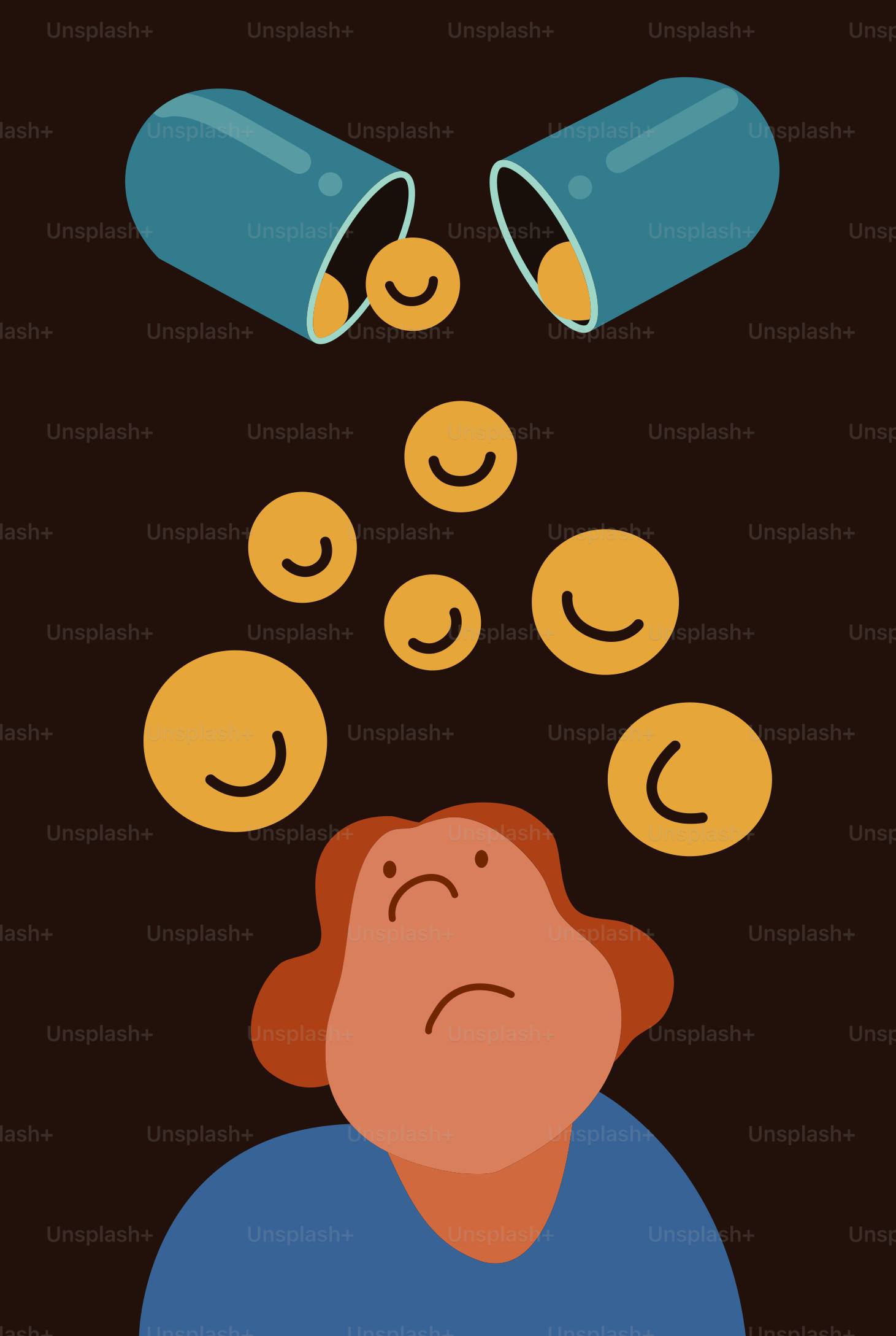 Ein Mann, der den Kopf in die Luft streckt und aus dem Geld kommt