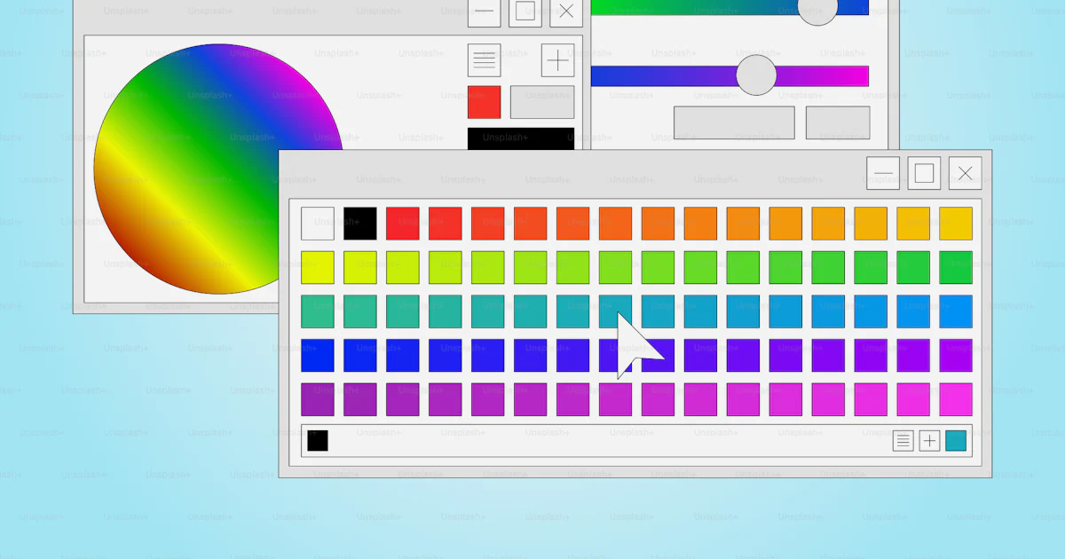A computer screen with a color wheel on it vector – Technology Image on ...