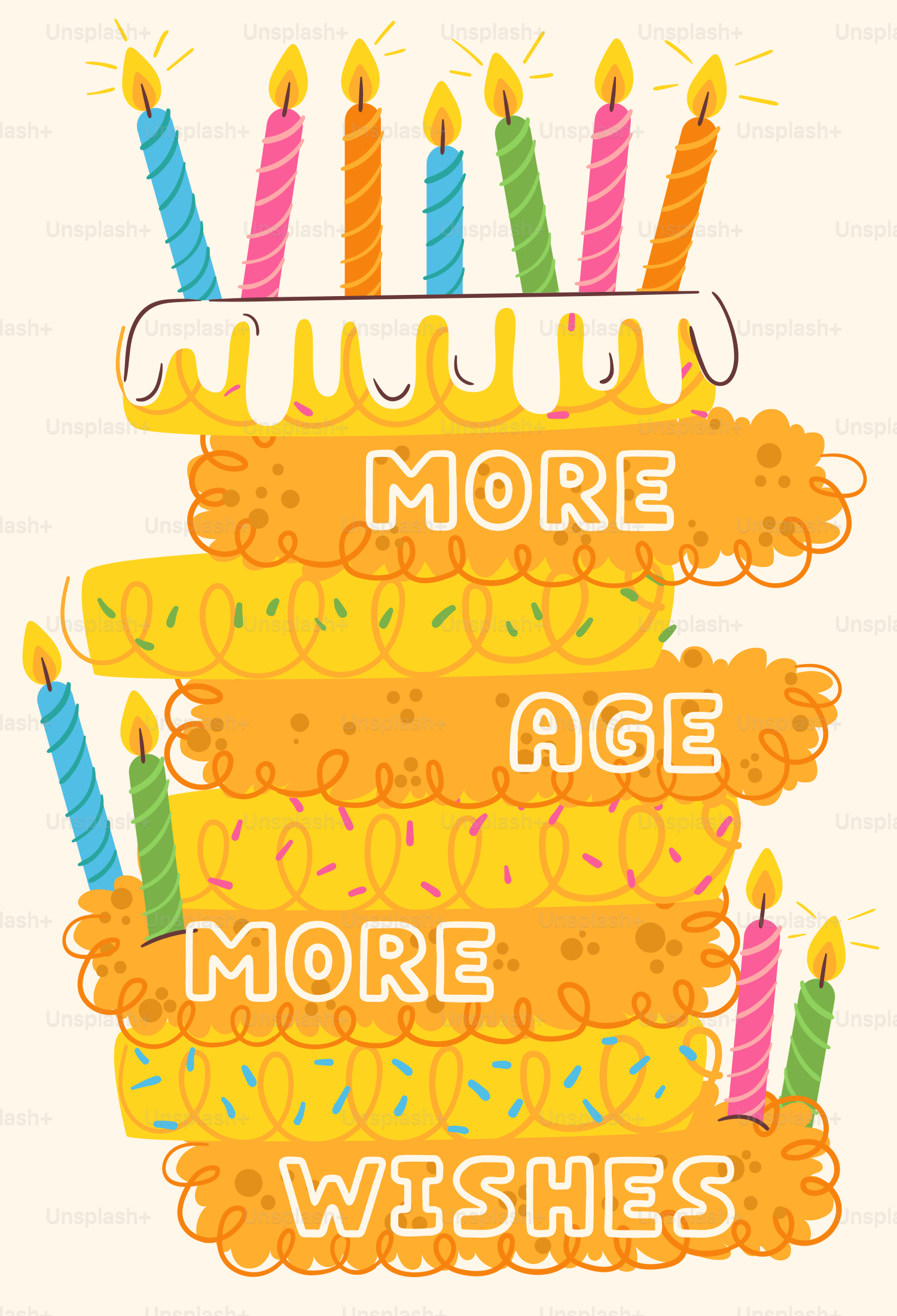 Eine Geburtstagstorte mit Kerzen darauf