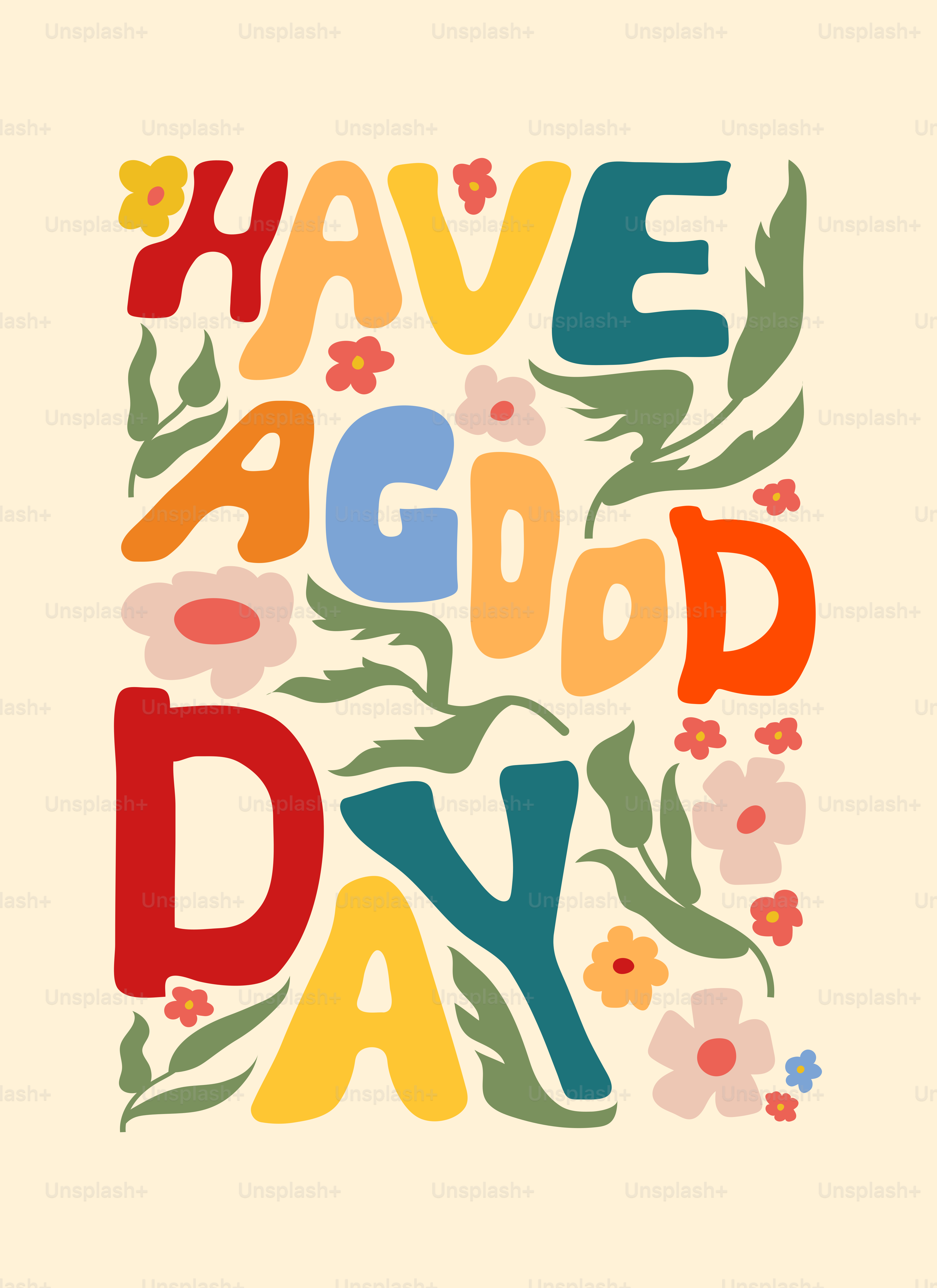 Eine Karte mit den Worten 'Hab einen schönen Tag noch' darauf