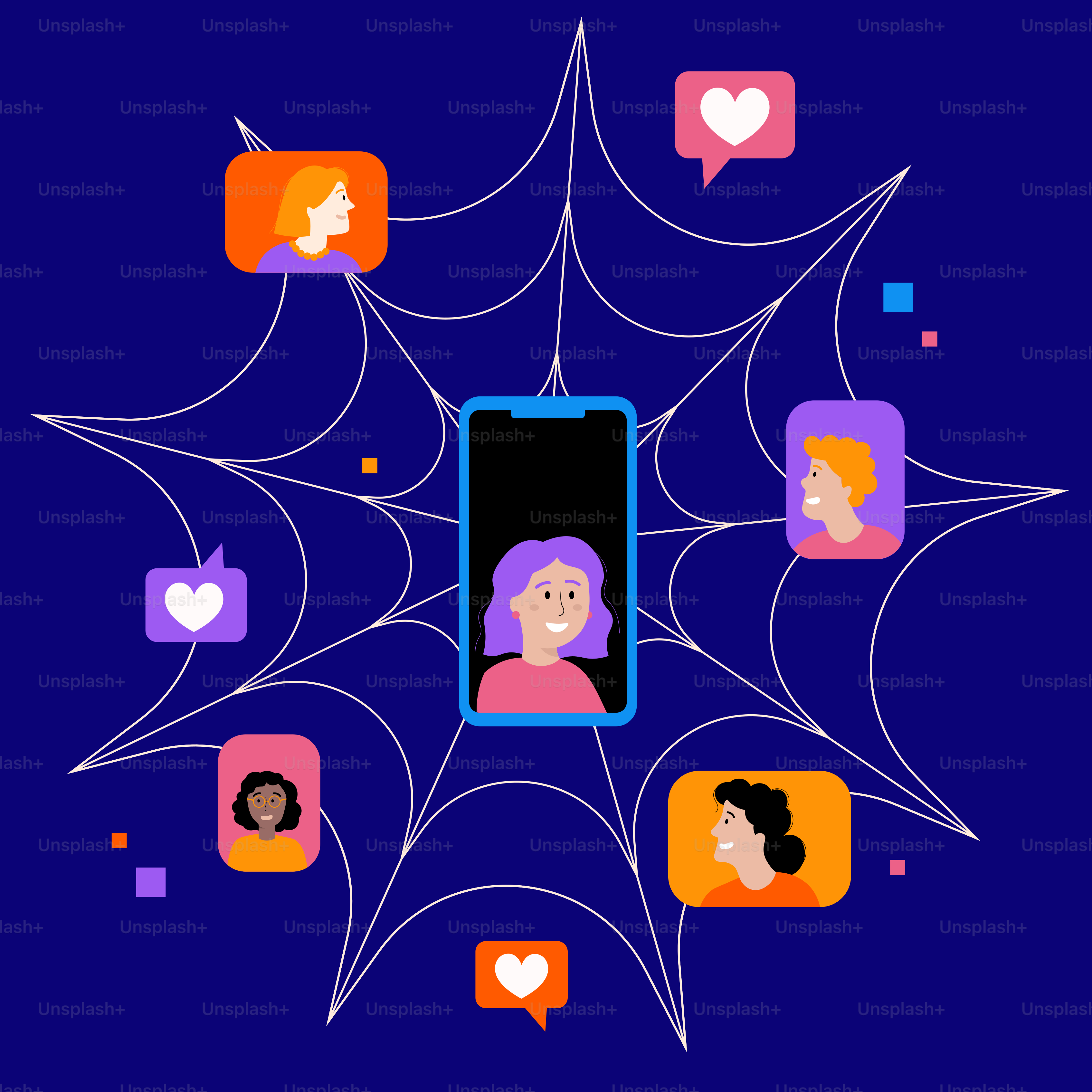 A picture of a spider web with people on it