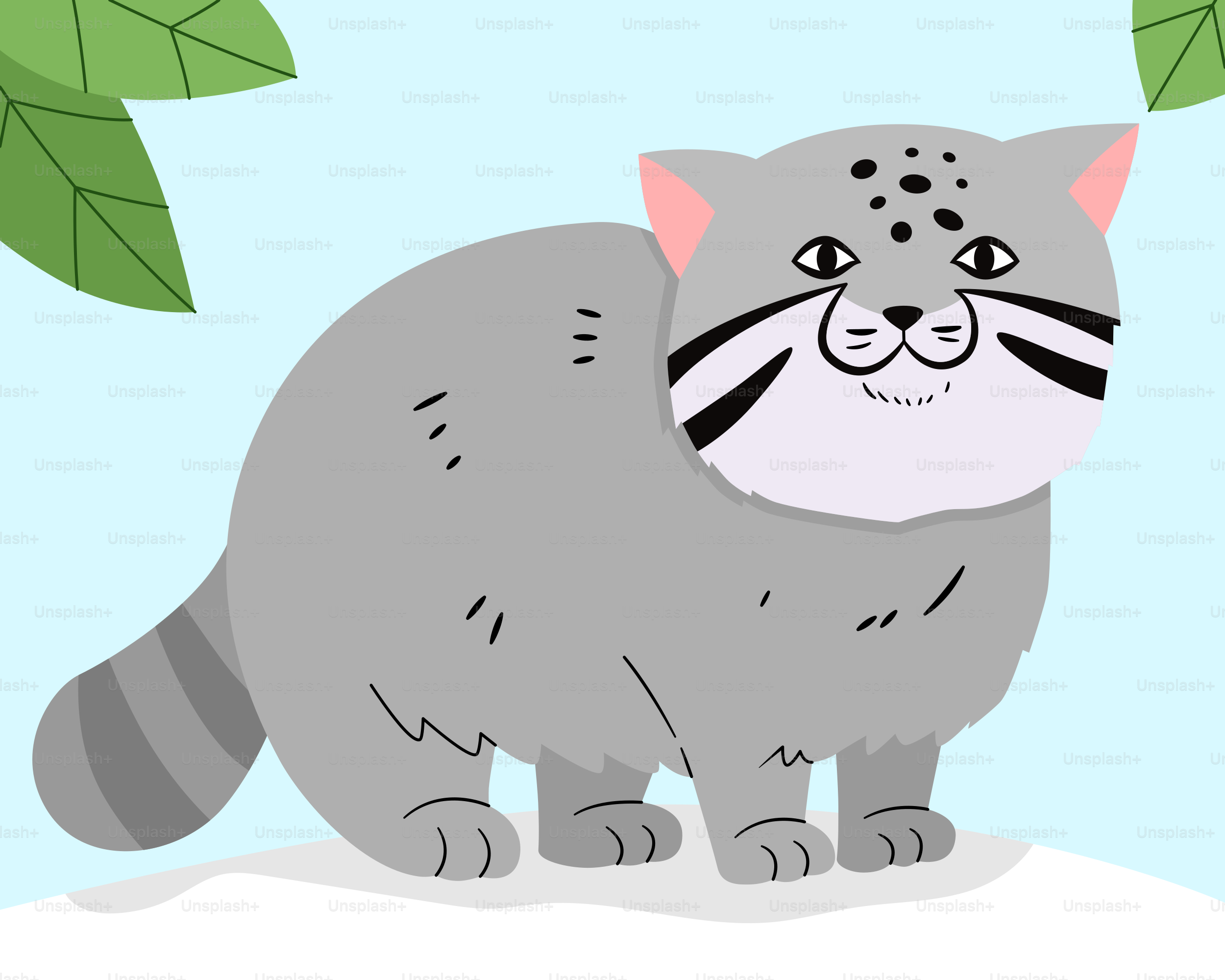 Un chat gris avec un air surpris sur le visage