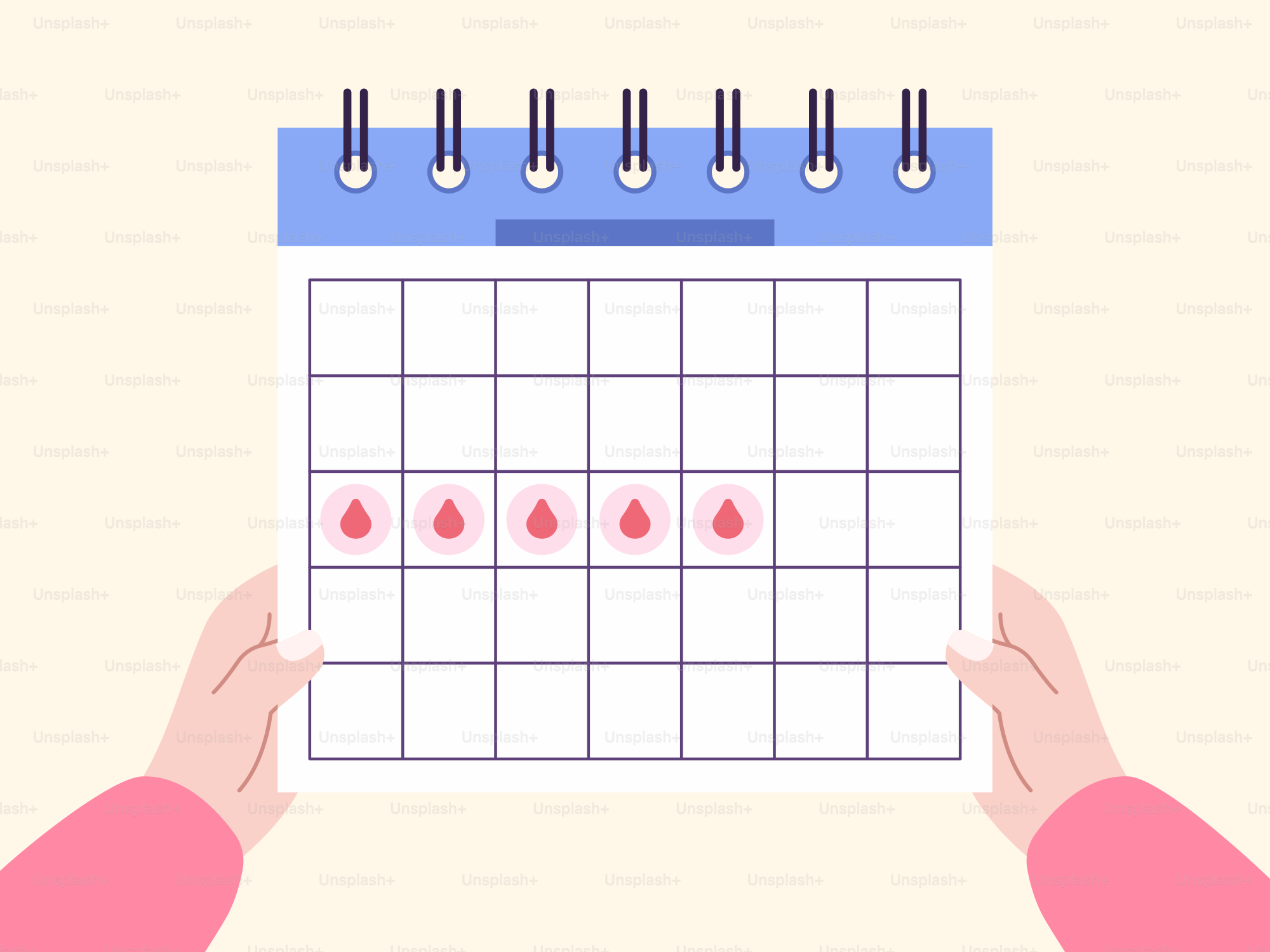 Una persona sosteniendo un calendario con corazones en él