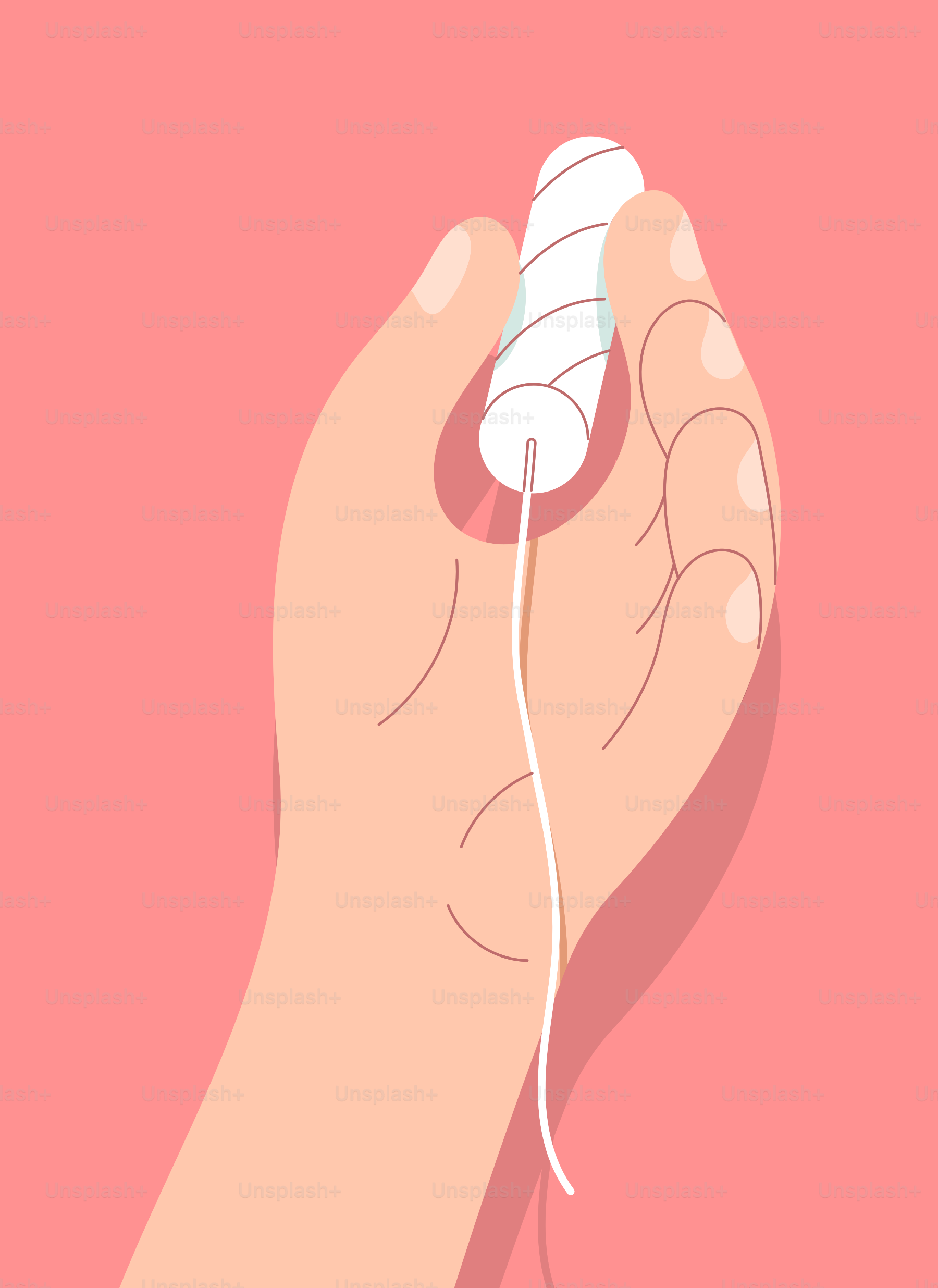 A person is holding a white object in their hand