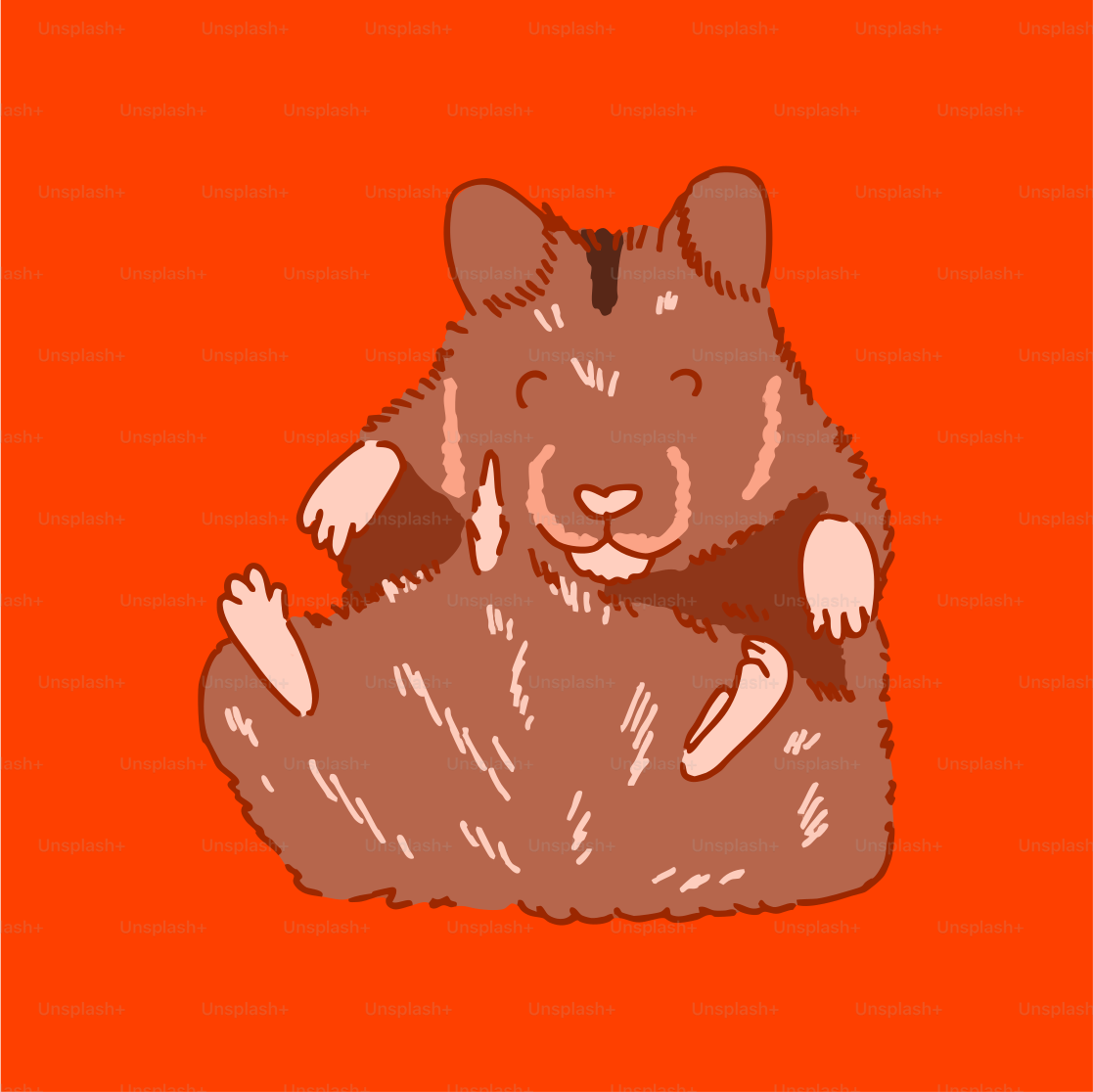 Un dessin d’un rat assis sur un autre rat