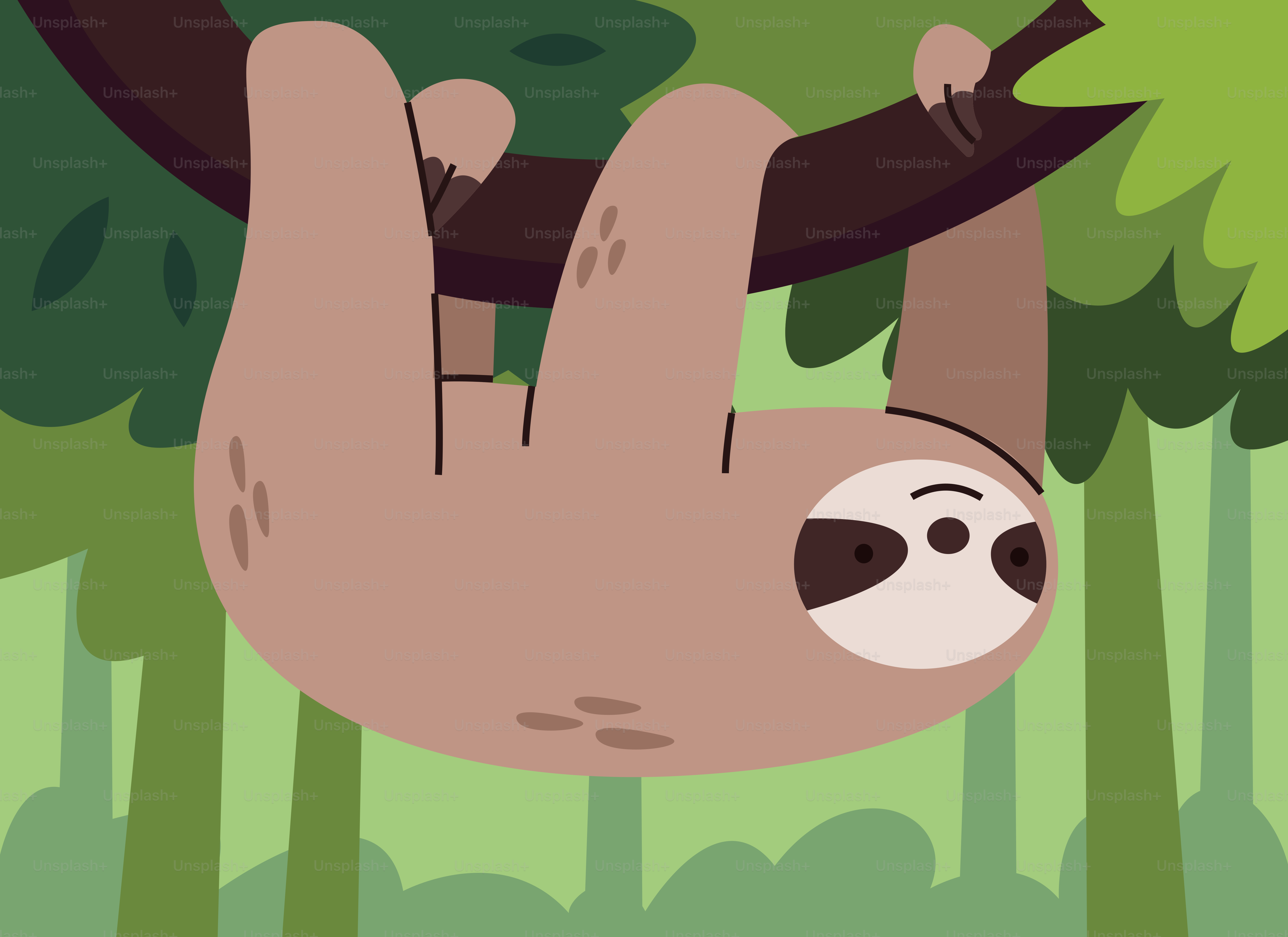 A slotty hanging from a tree in a forest