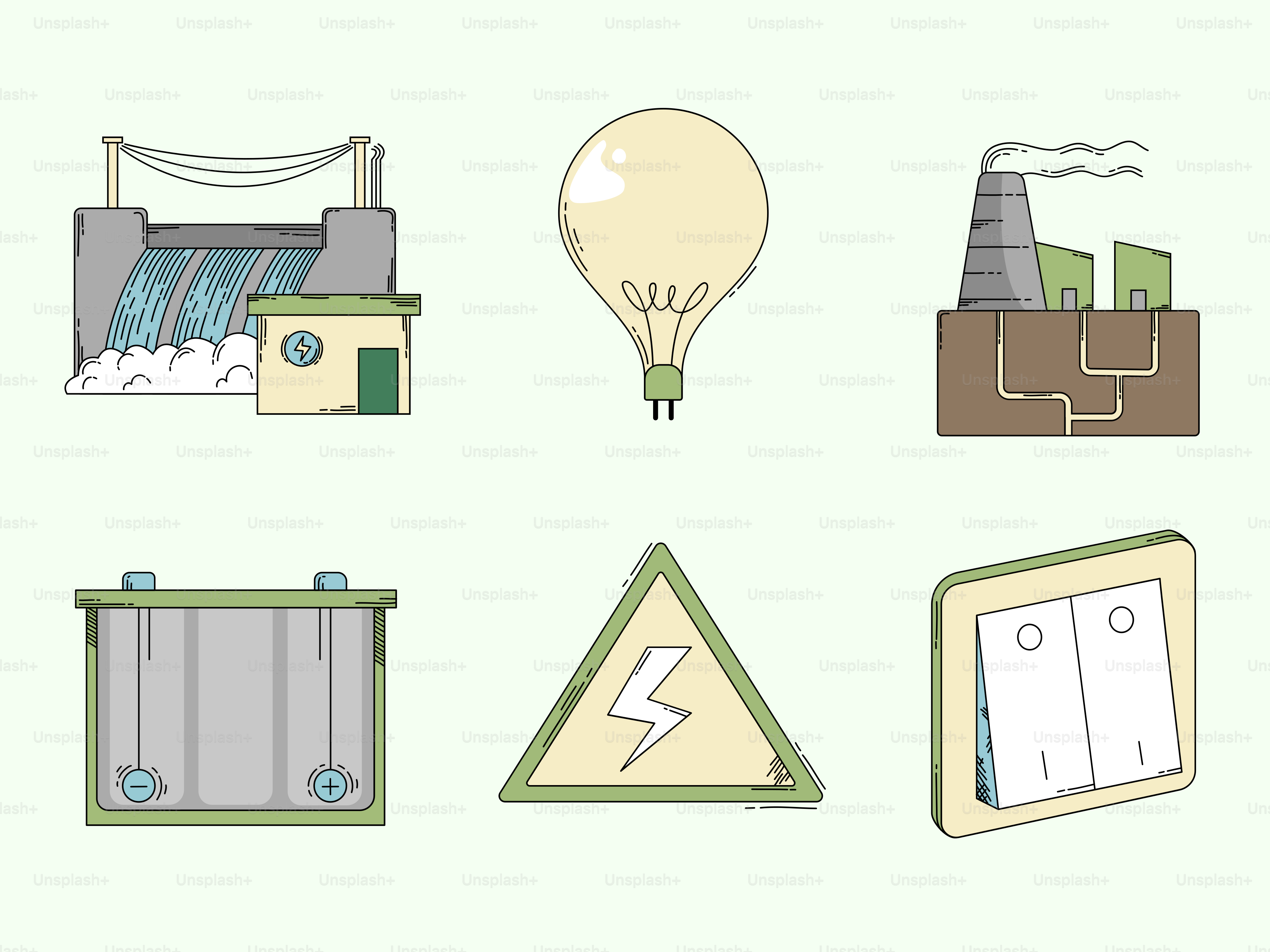 Un ensemble de différents types d’équipements électriques