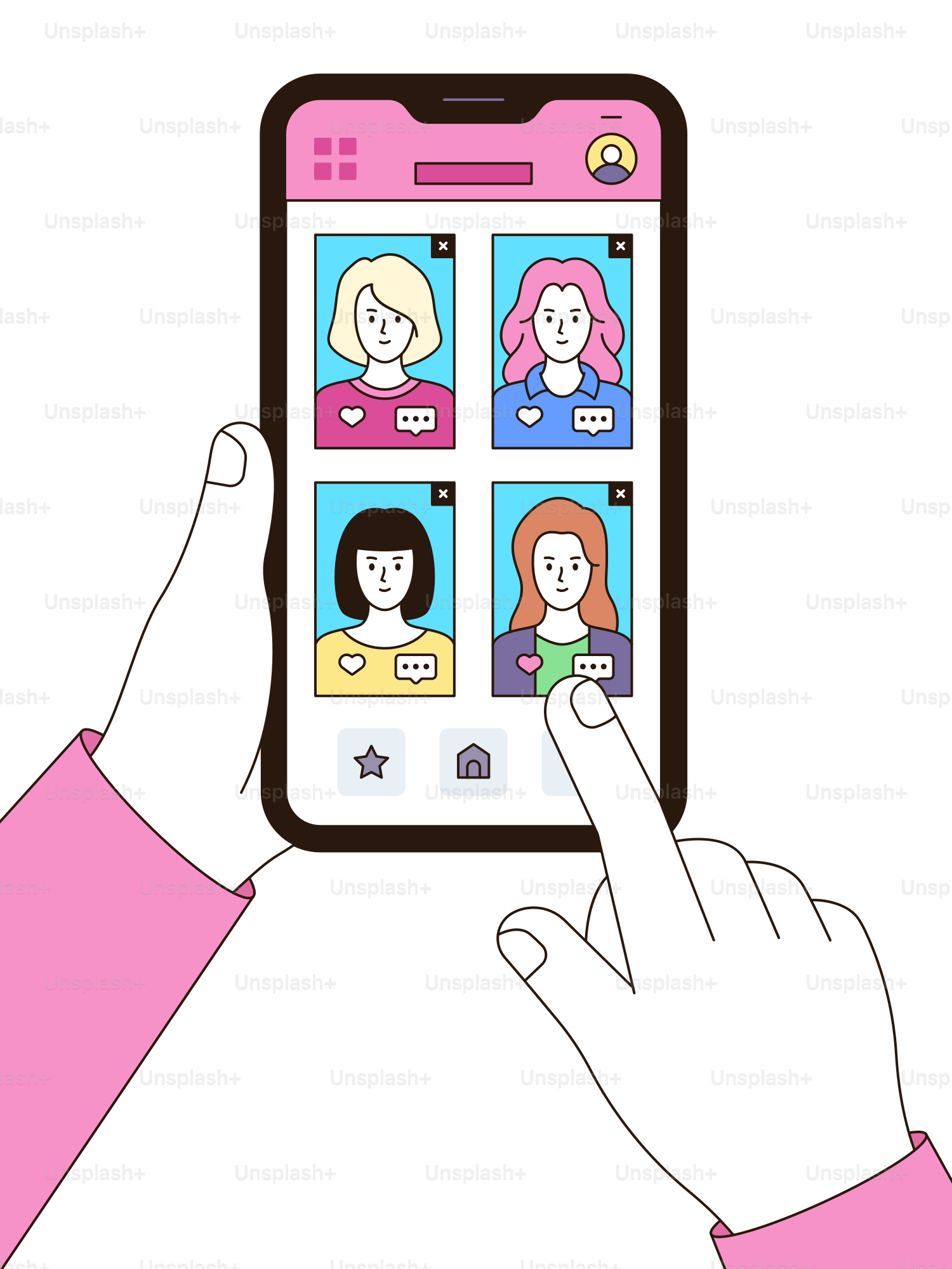 Uma pessoa segurando um smartphone nas mãos
