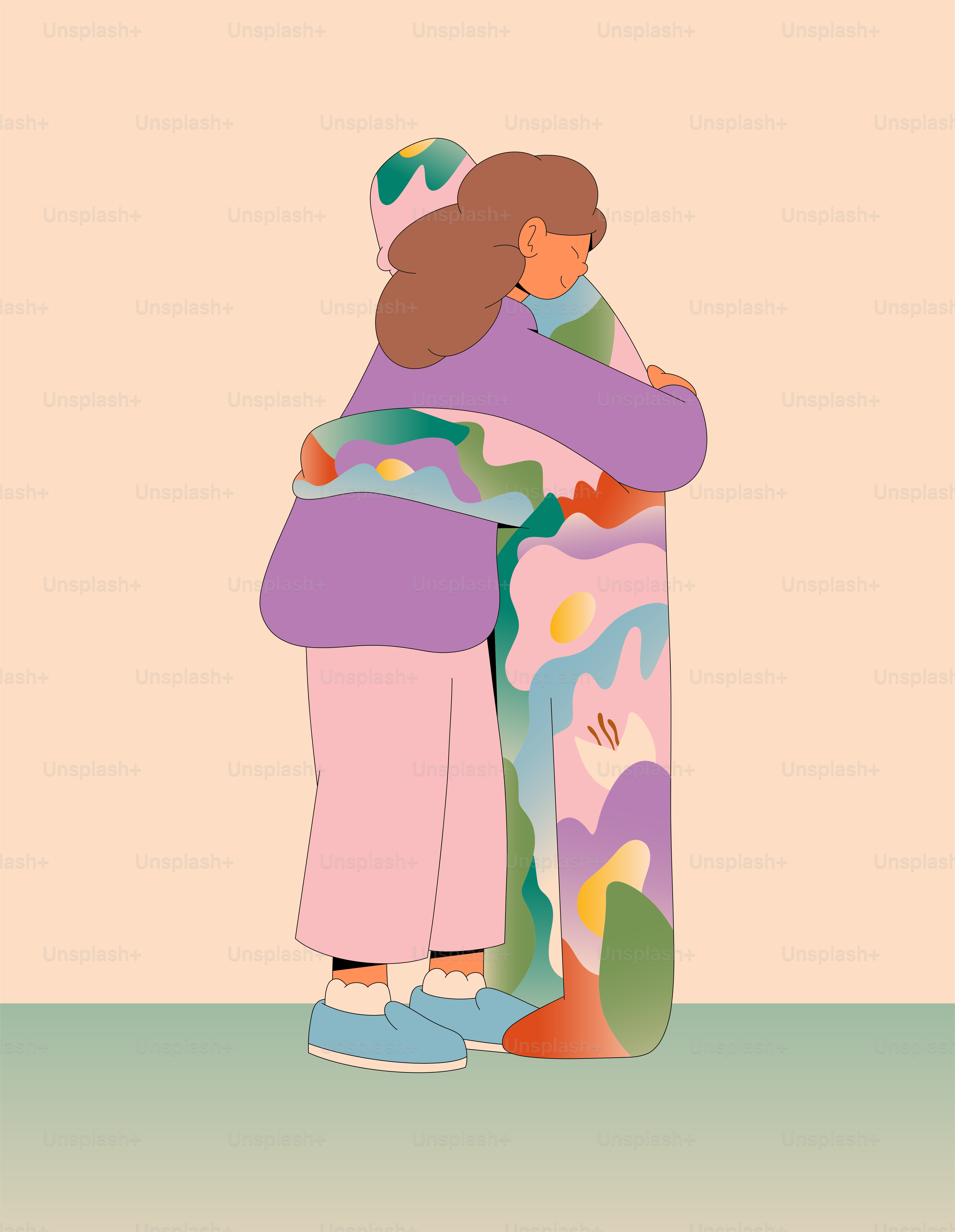 Una coppia di persone che si abbracciano vettoriale – Immagine di Ragazza  su Unsplash, image size:3000x3868