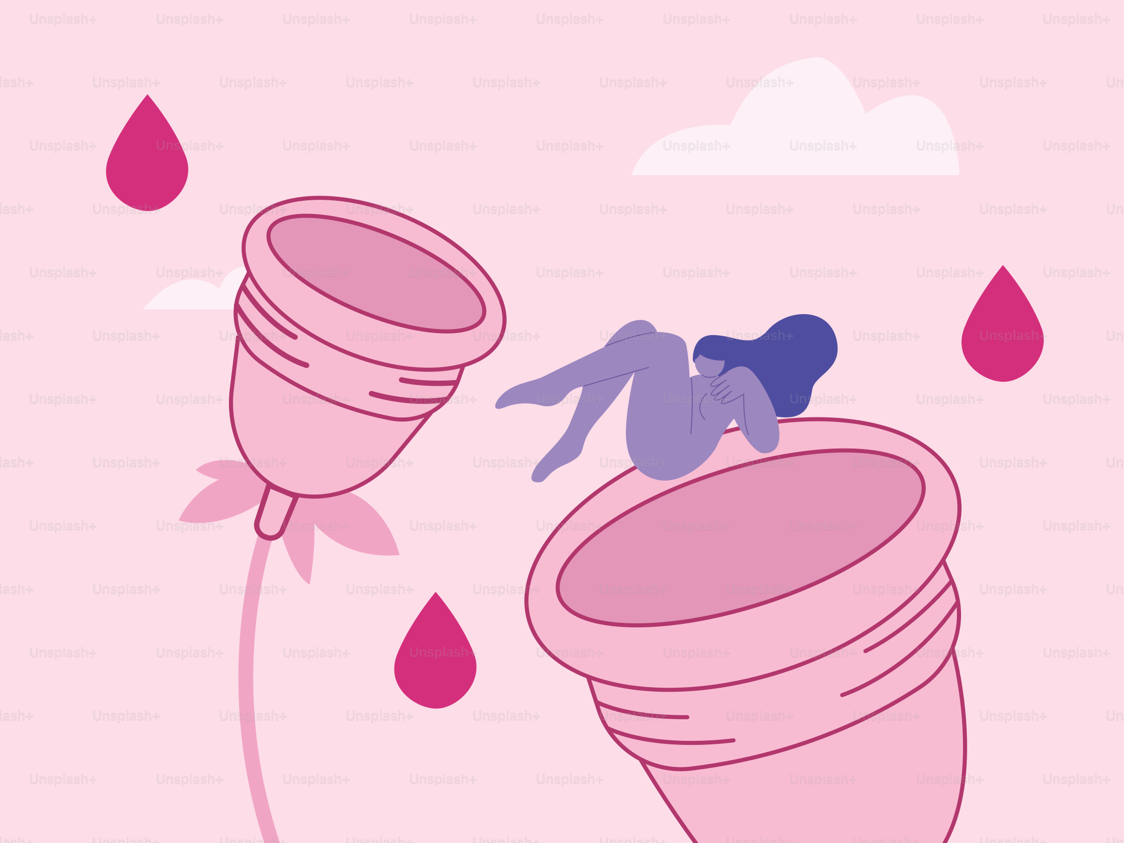 A cartoon of a person falling from a giant vase