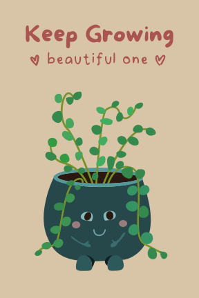 Eine Karte mit einer Pflanze im Topf