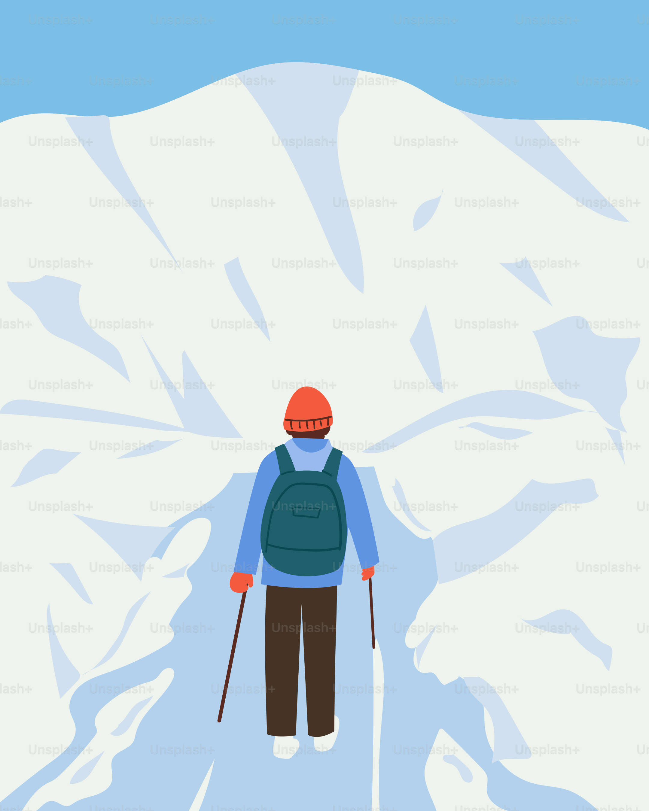 A person on skis standing in the snow