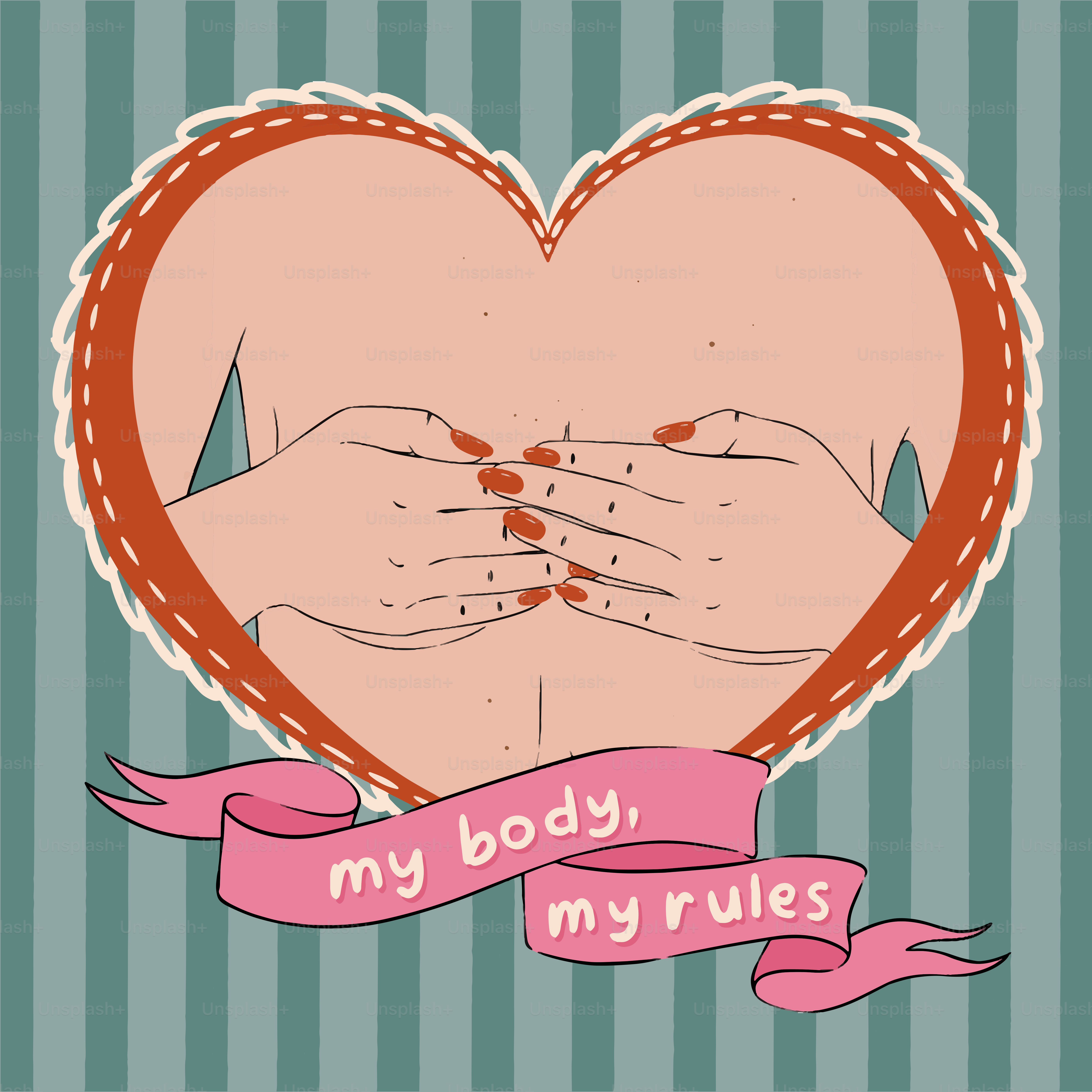 A picture of a heart with a hand holding a hand