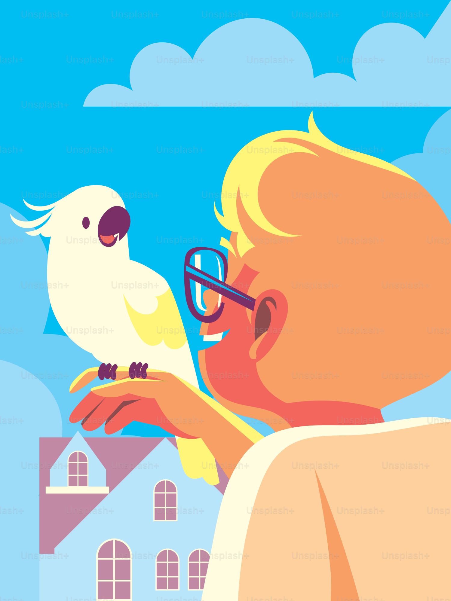 Un uomo che cammina, attraversa, un ponte con, uno, uccello sulla spalla  vettoriale – Immagine di Mare su Unsplash, image size:3000x4000