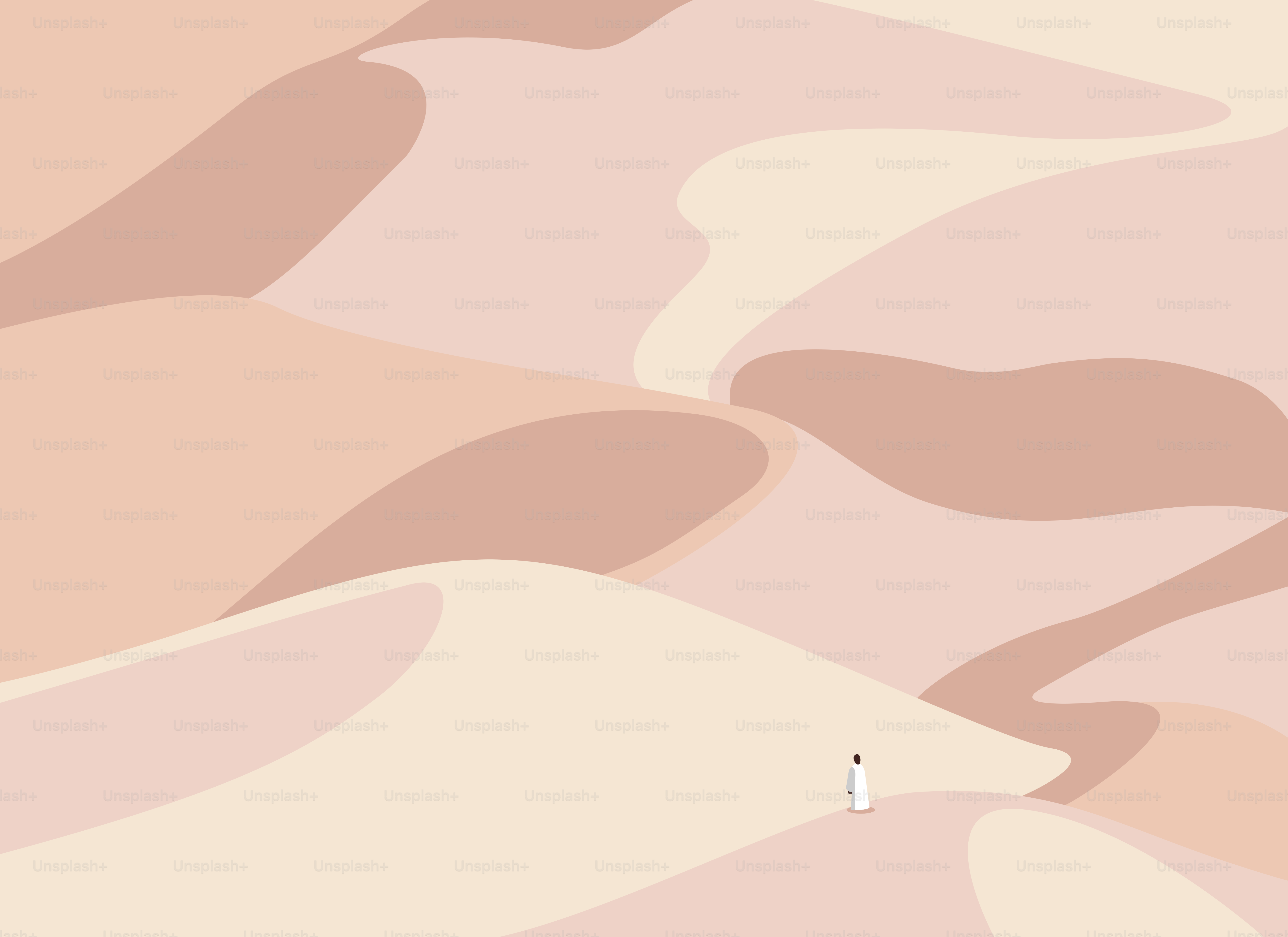 Une personne debout au milieu d’un désert