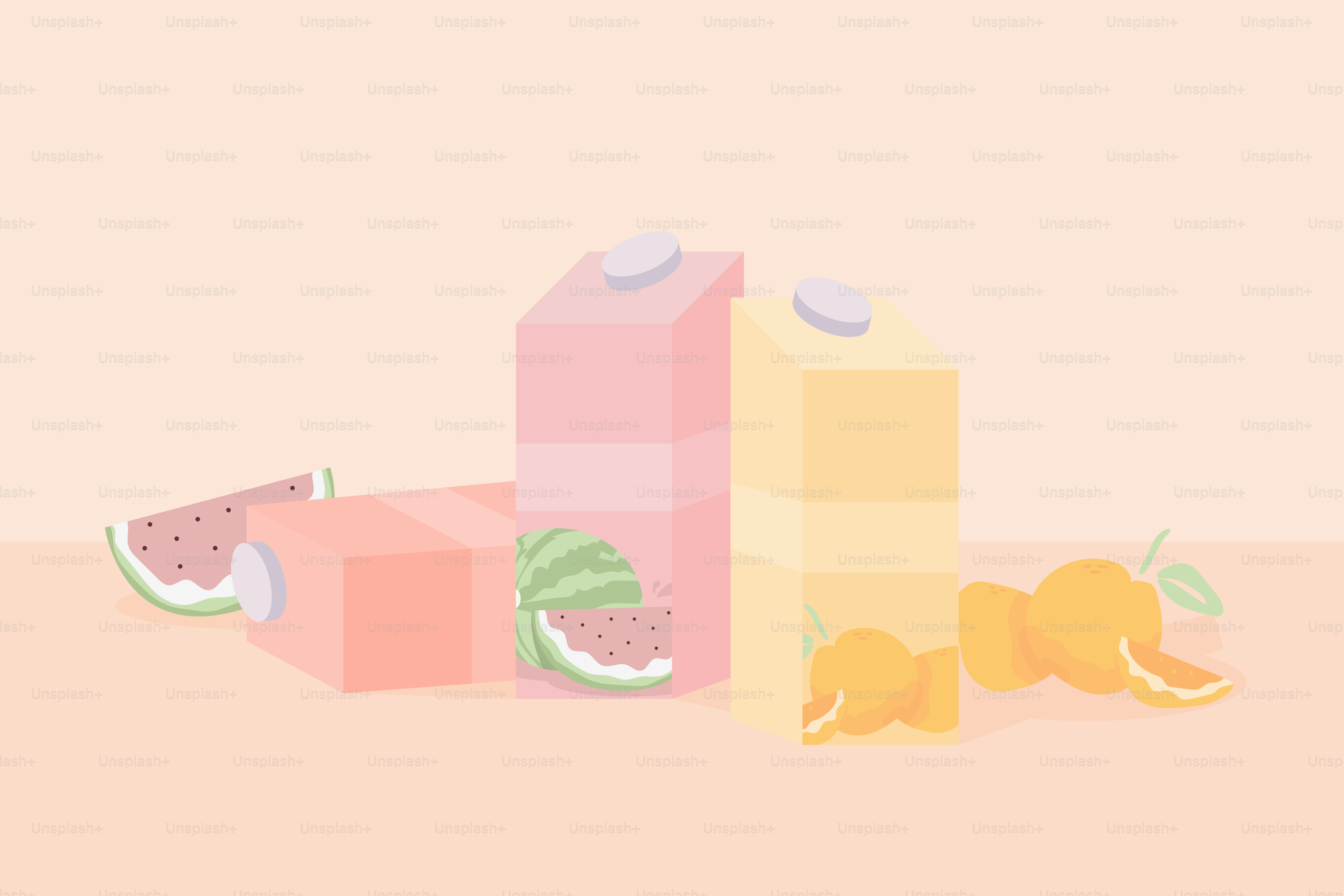 A piece of watermelon next to a carton of watermelon