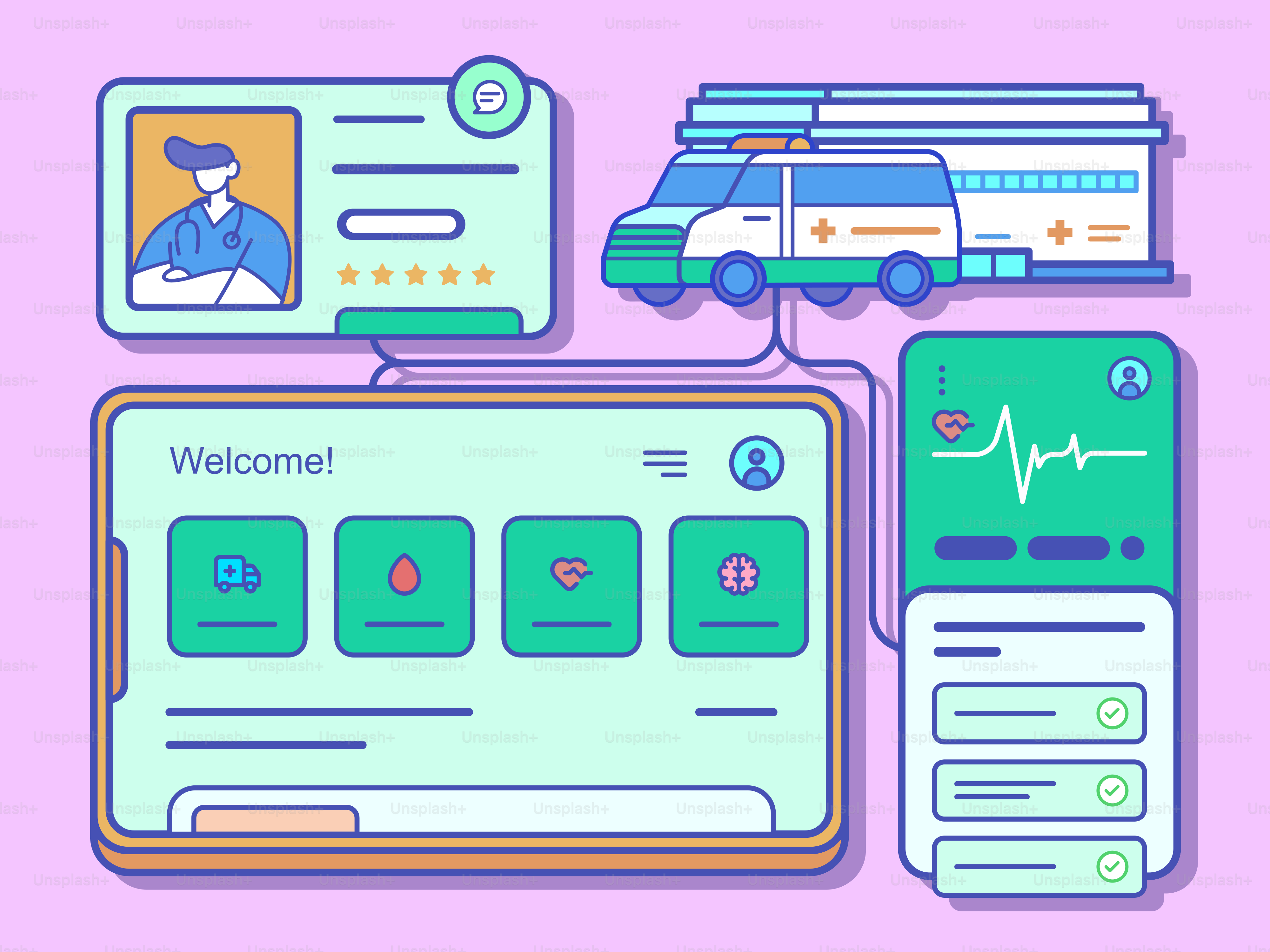 A computer screen with a car on it