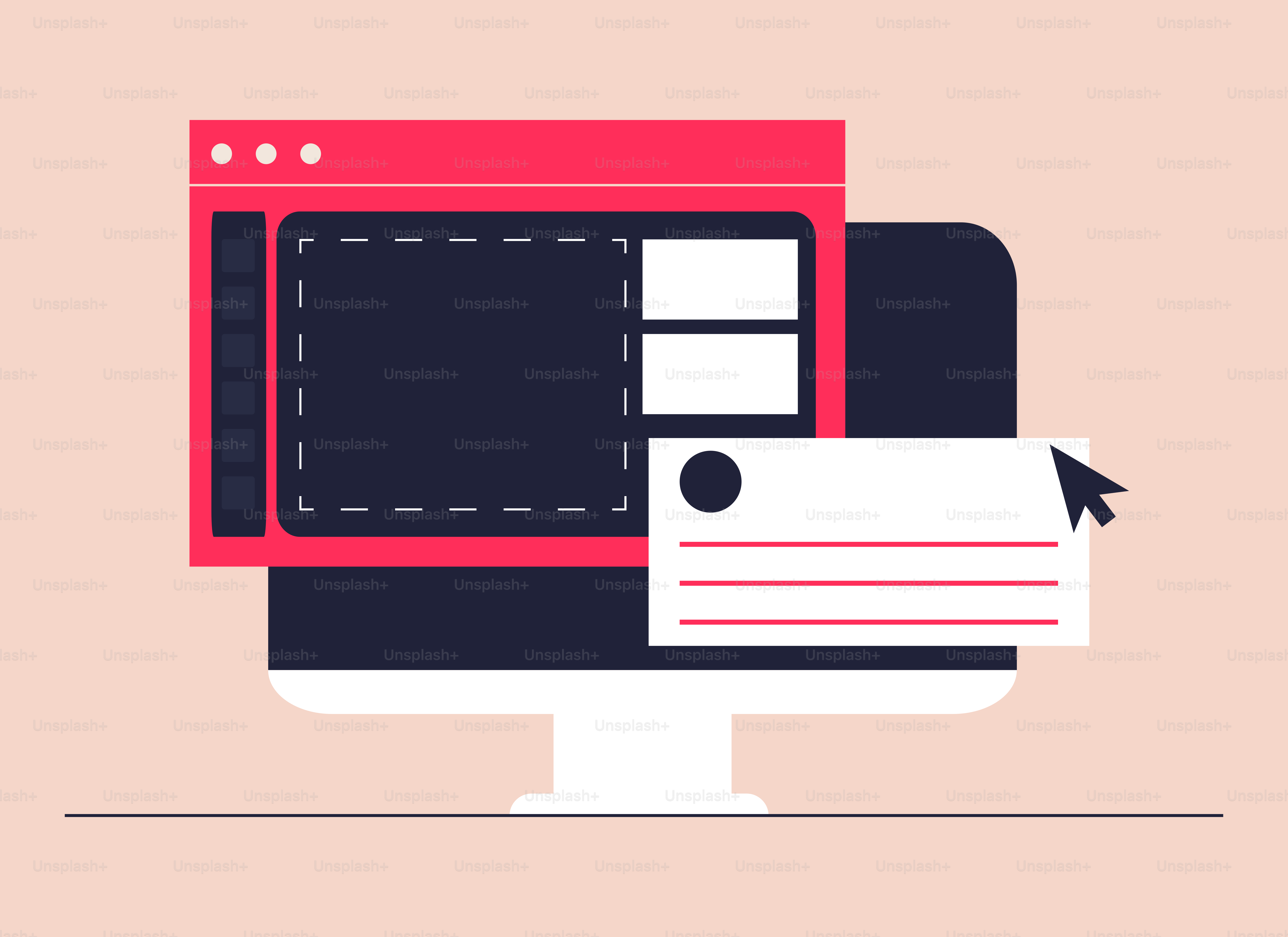 A computer screen with a red and black screen