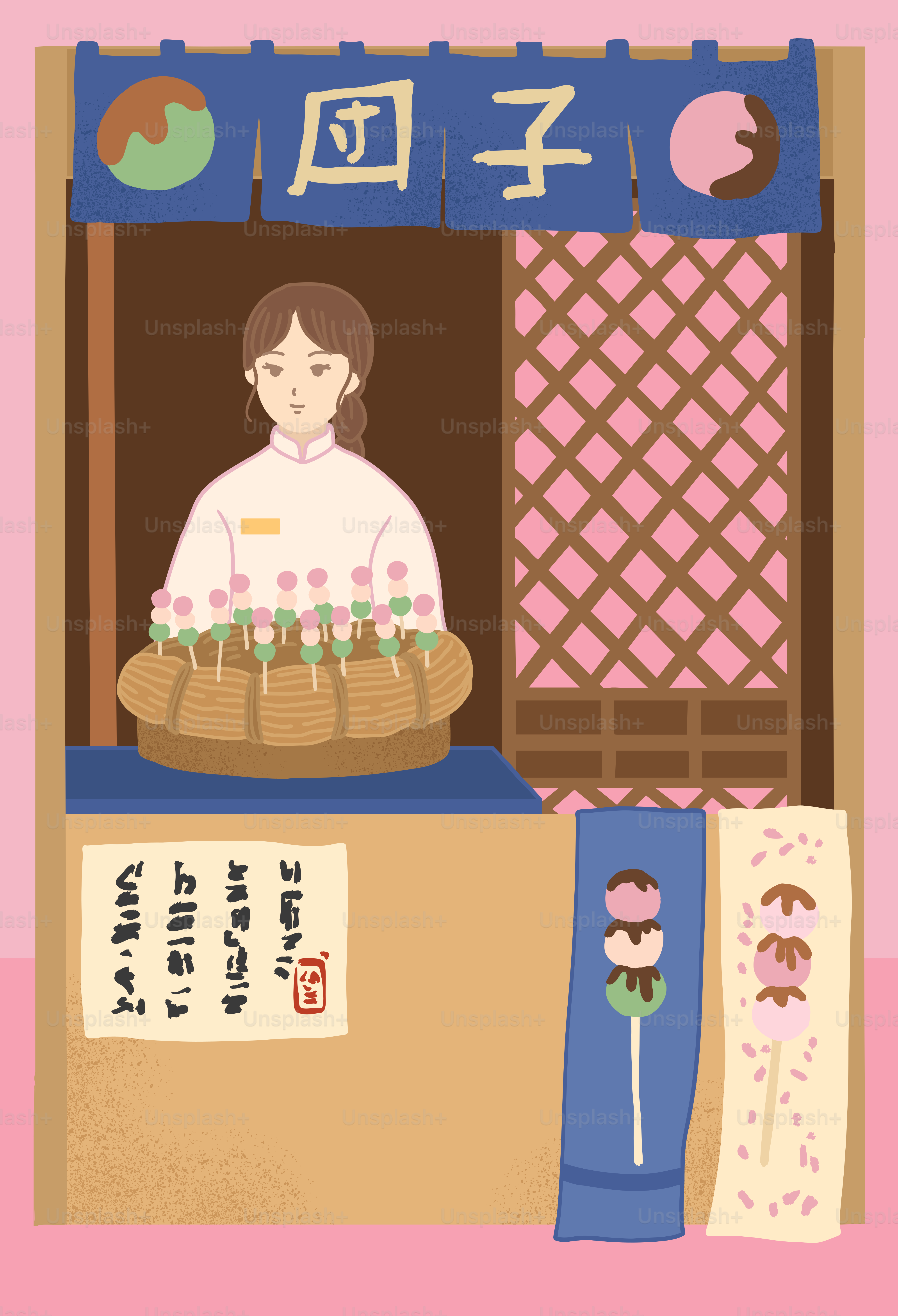 A woman standing in front of a display of flowers