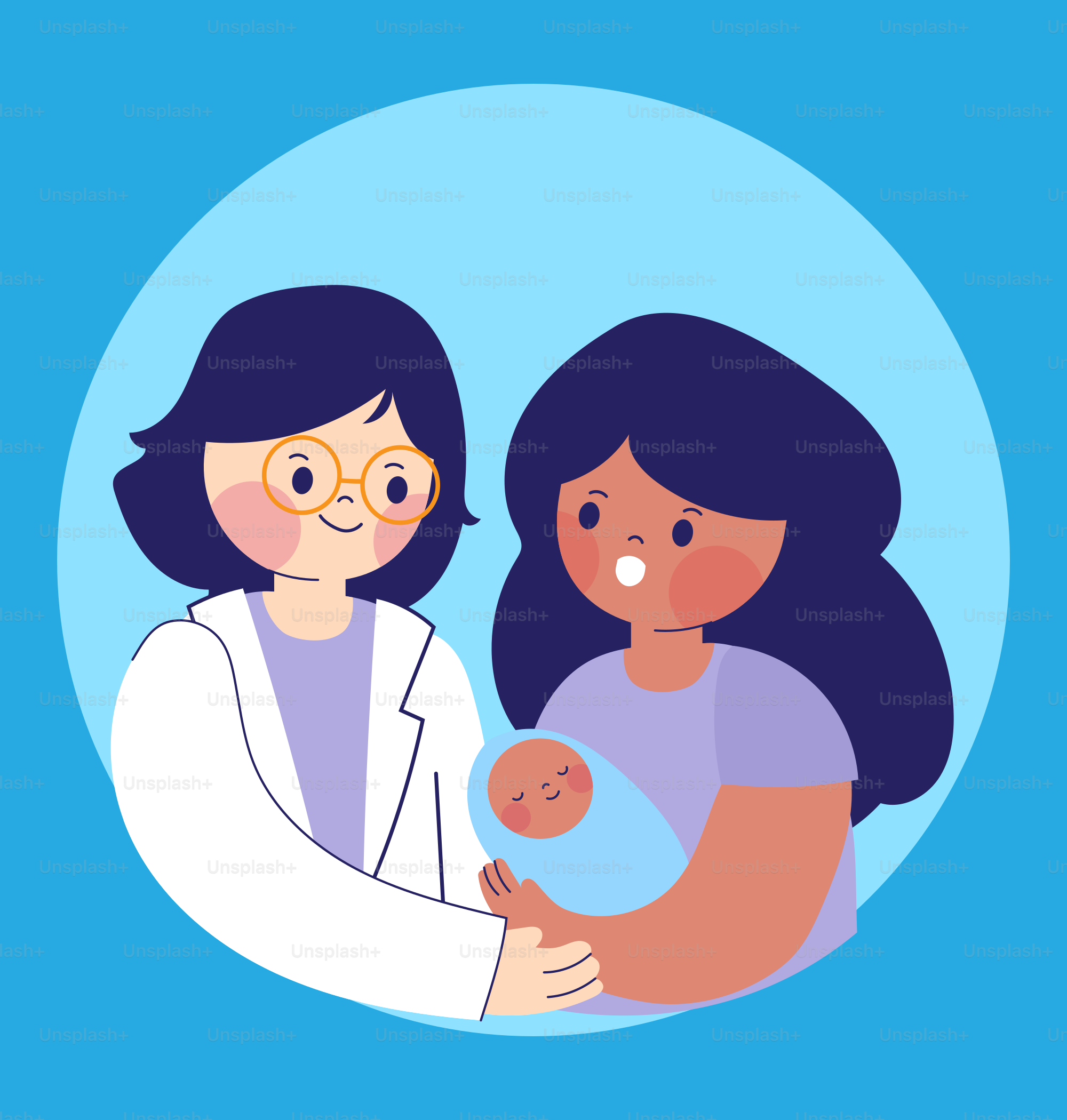 A woman holding a baby in her arms